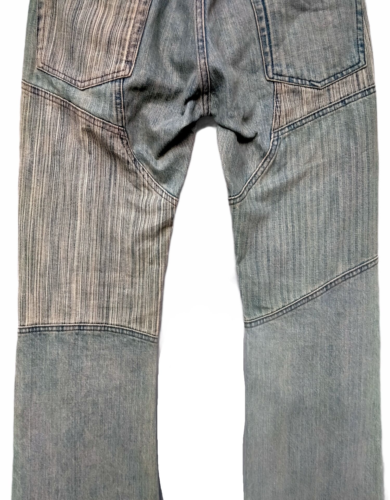 If Six Was Nine Vintage Rupert Edge Reconstructed Patchwork Denim Jeans Size US 32 / EU 48 - 9 Thumbnail