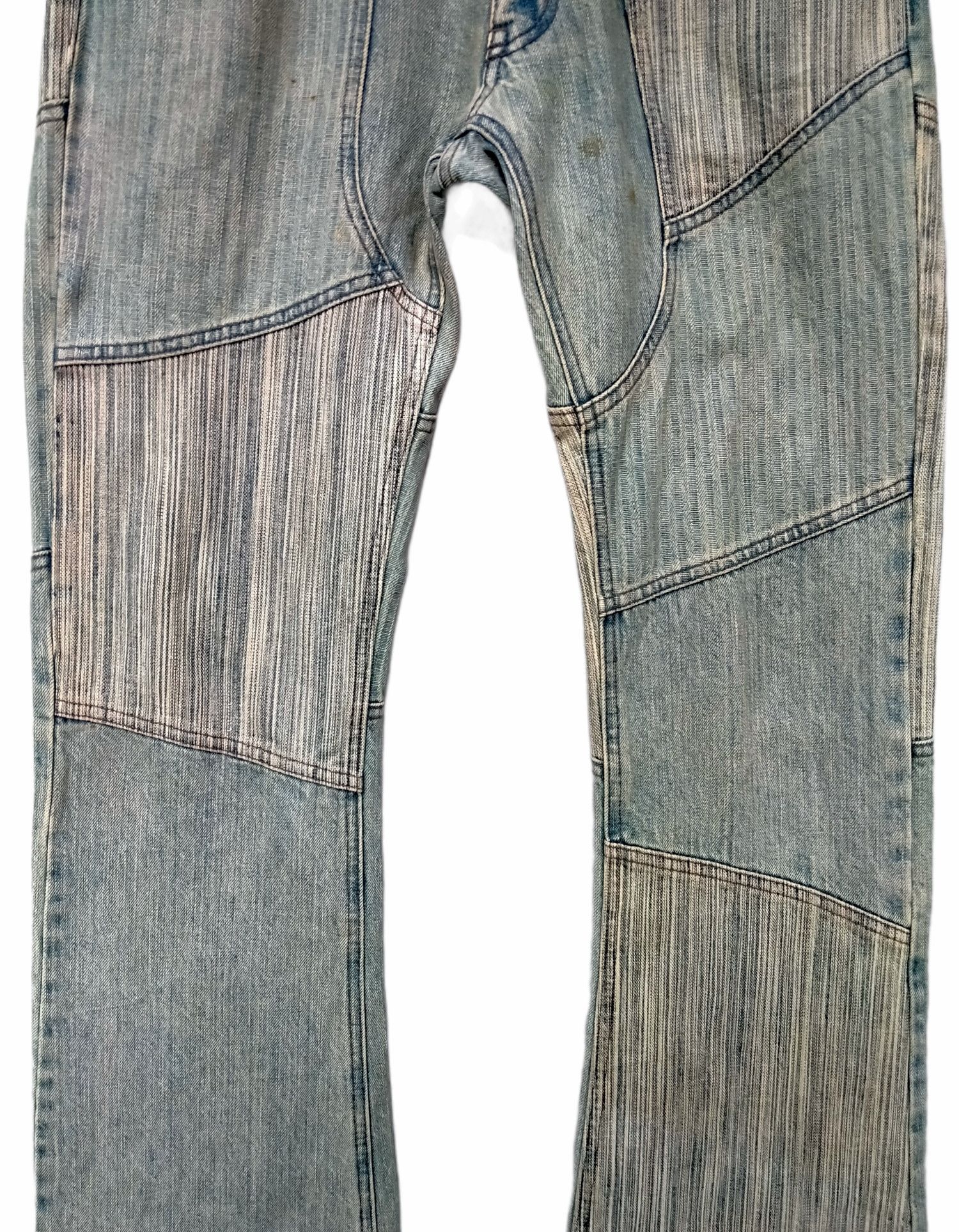 If Six Was Nine Vintage Rupert Edge Reconstructed Patchwork Denim Jeans Size US 32 / EU 48 - 5 Thumbnail