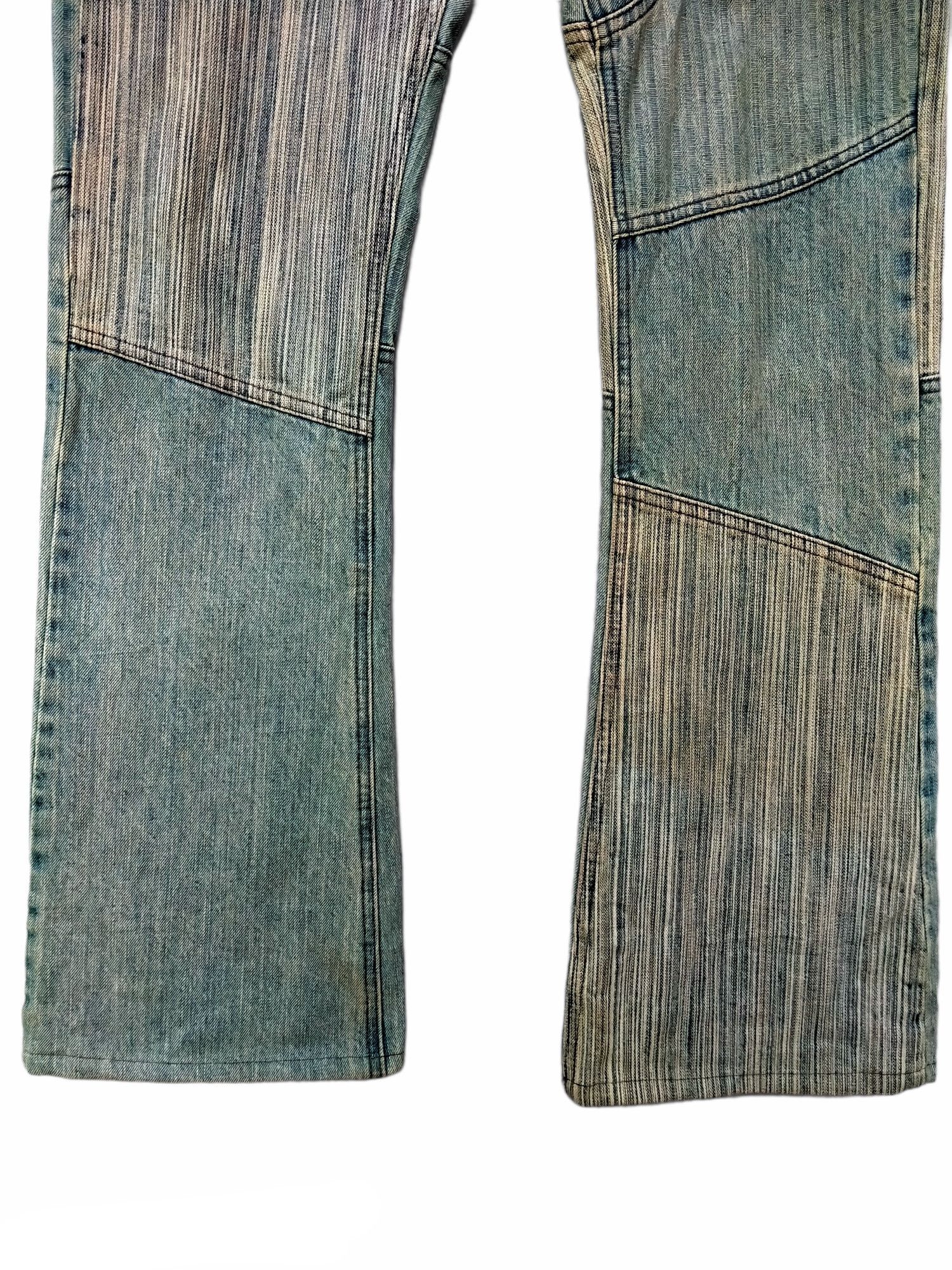 If Six Was Nine Vintage Rupert Edge Reconstructed Patchwork Denim Jeans Size US 32 / EU 48 - 6 Thumbnail