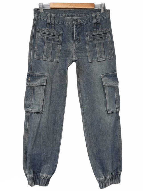 Vintage Hysteric Glamour Punk Parachute Denim Cargo Pant