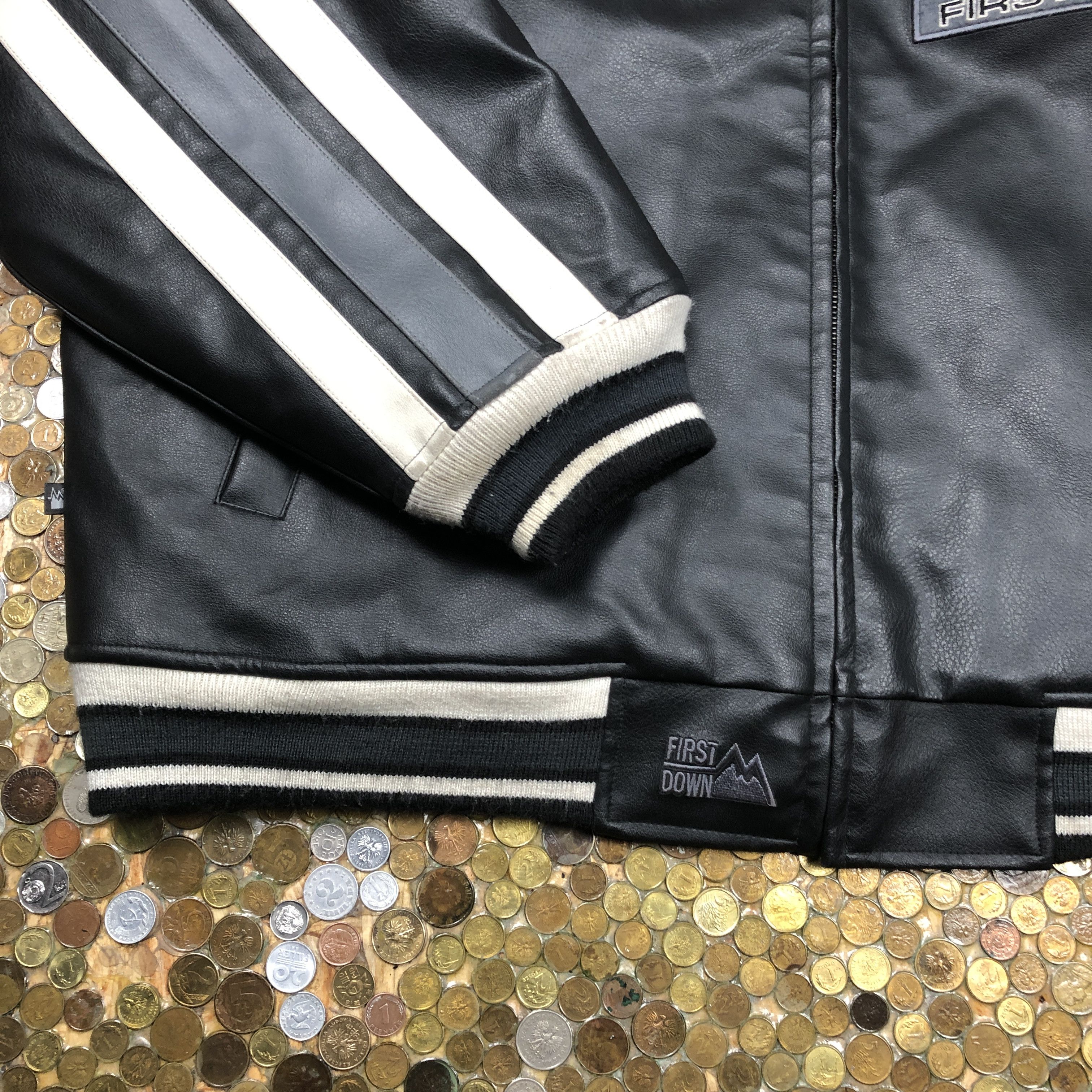 First MFG Co. × Vintage Leather Jacket First Down 90's vintage gansta Size US XL / EU 56 / 4 - 4 Thumbnail