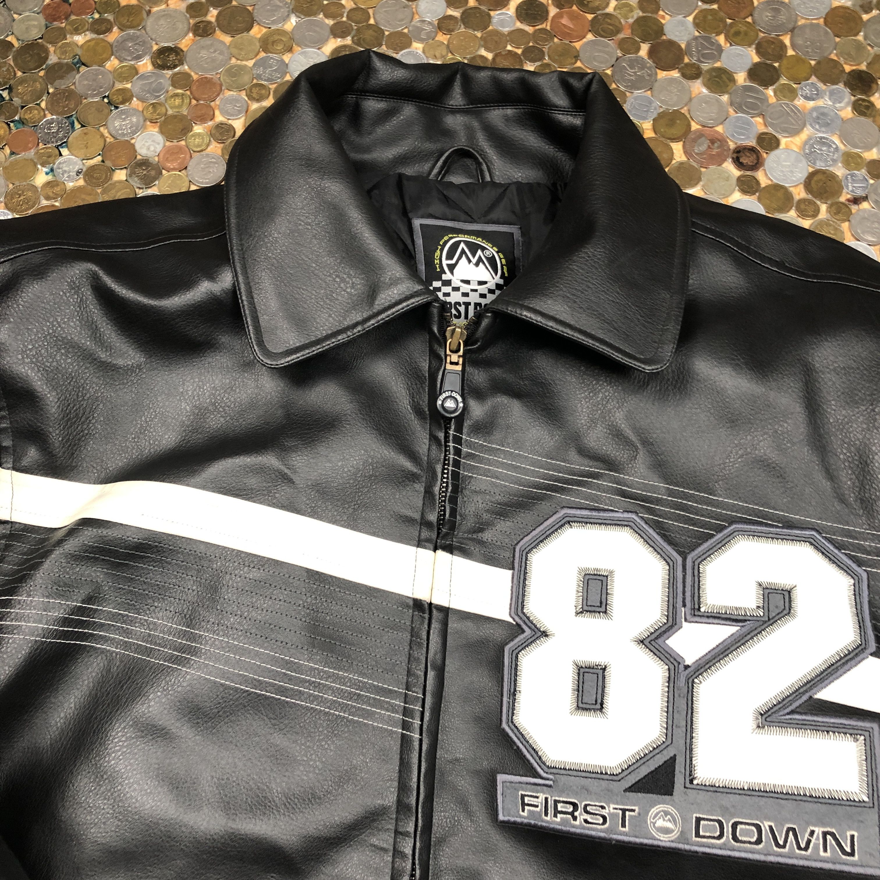 First MFG Co. × Vintage Leather Jacket First Down 90's vintage gansta Size US XL / EU 56 / 4 - 5 Thumbnail