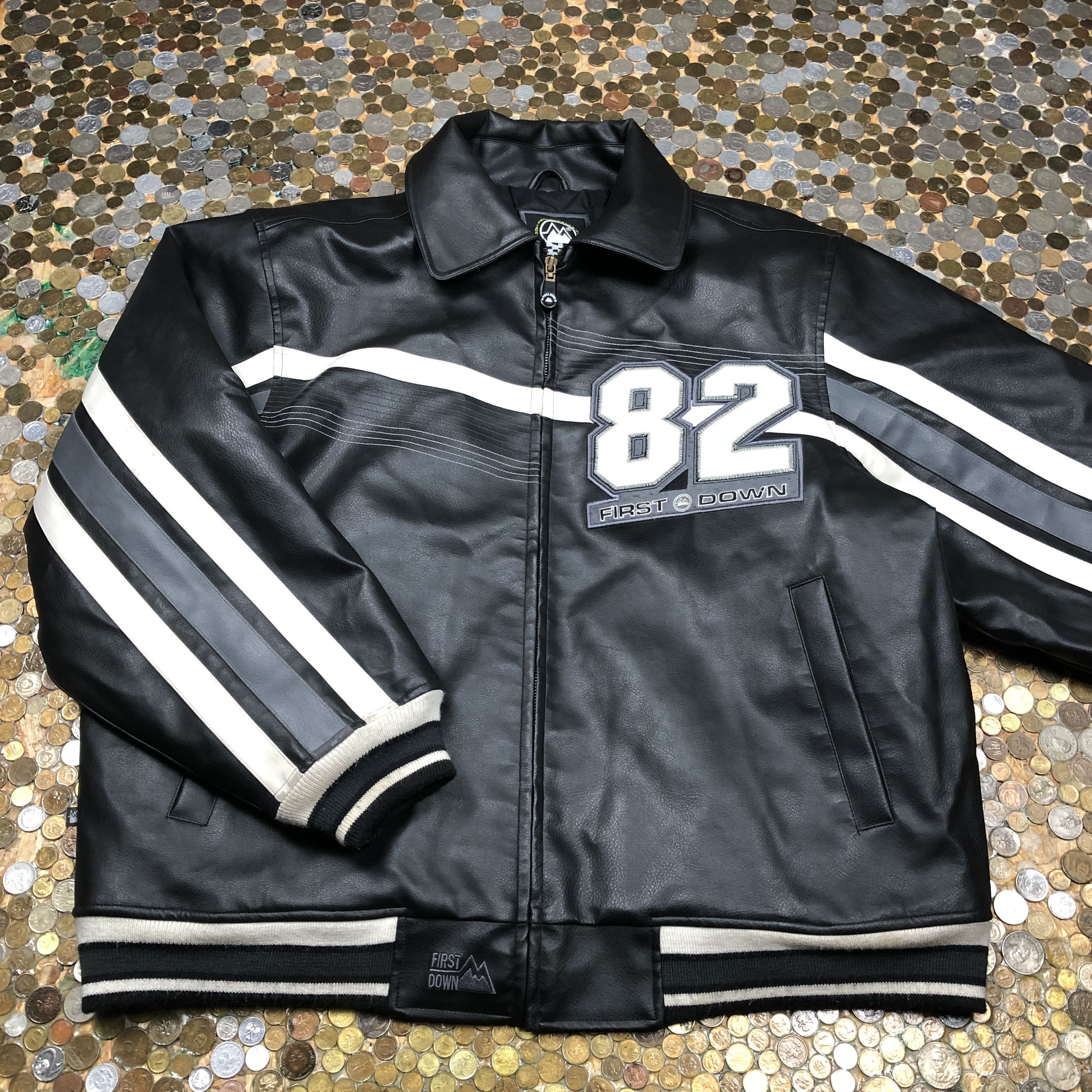 First MFG Co. × Vintage Leather Jacket First Down 90's vintage gansta Size US XL / EU 56 / 4 - 2 Thumbnail