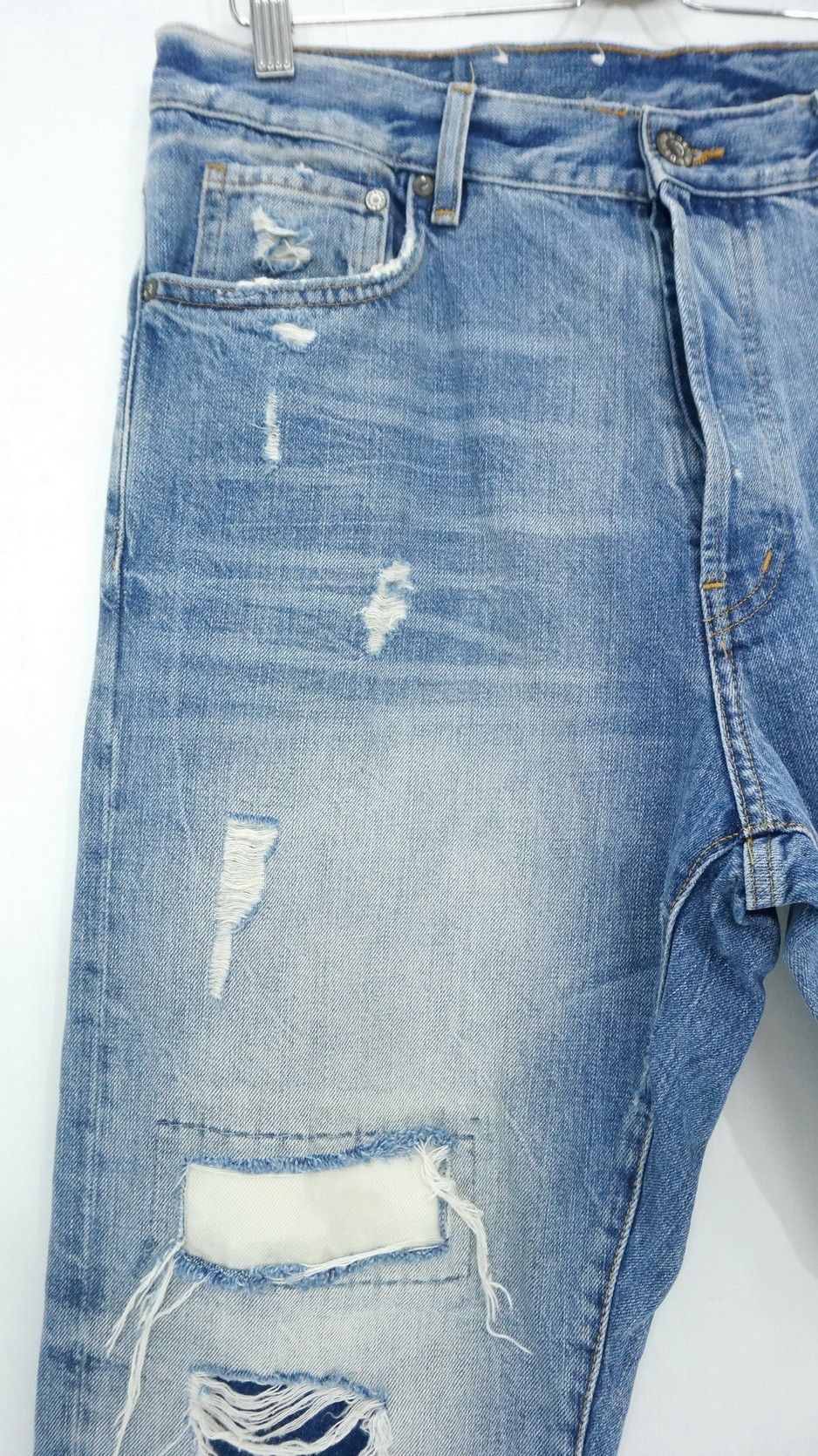 Japanese Brand &Denim Distressed Patchwork Jeans Size US 33 - 4 Thumbnail