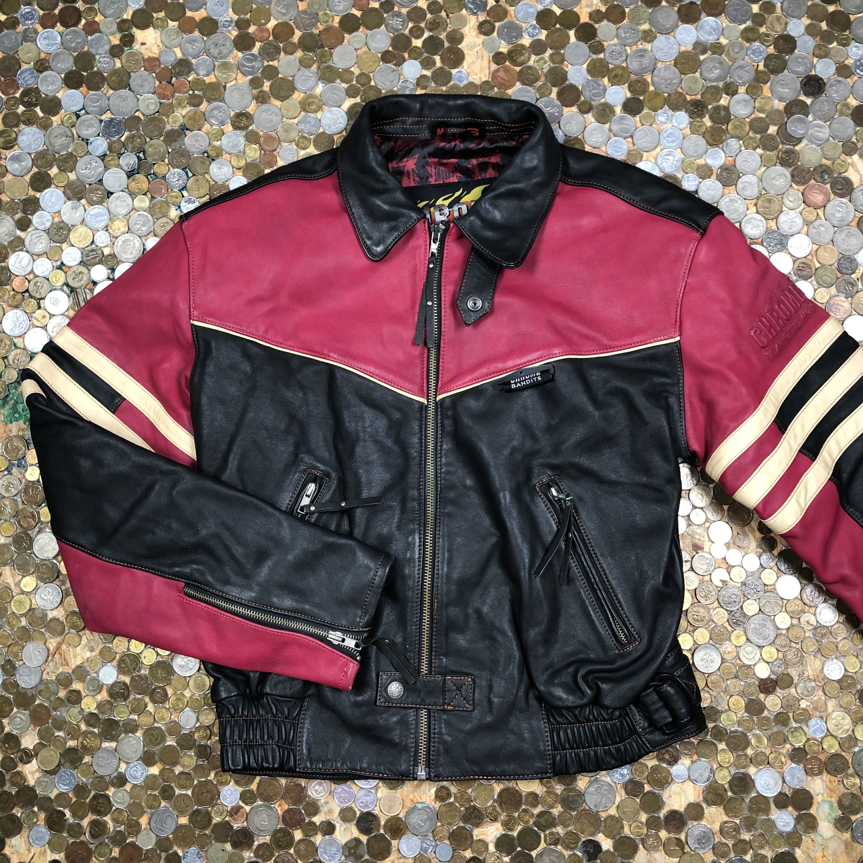 Vintage Vintage Racing Leather Jacket 90's Size US S / EU 44-46 / 1 - 1 Thumbnail