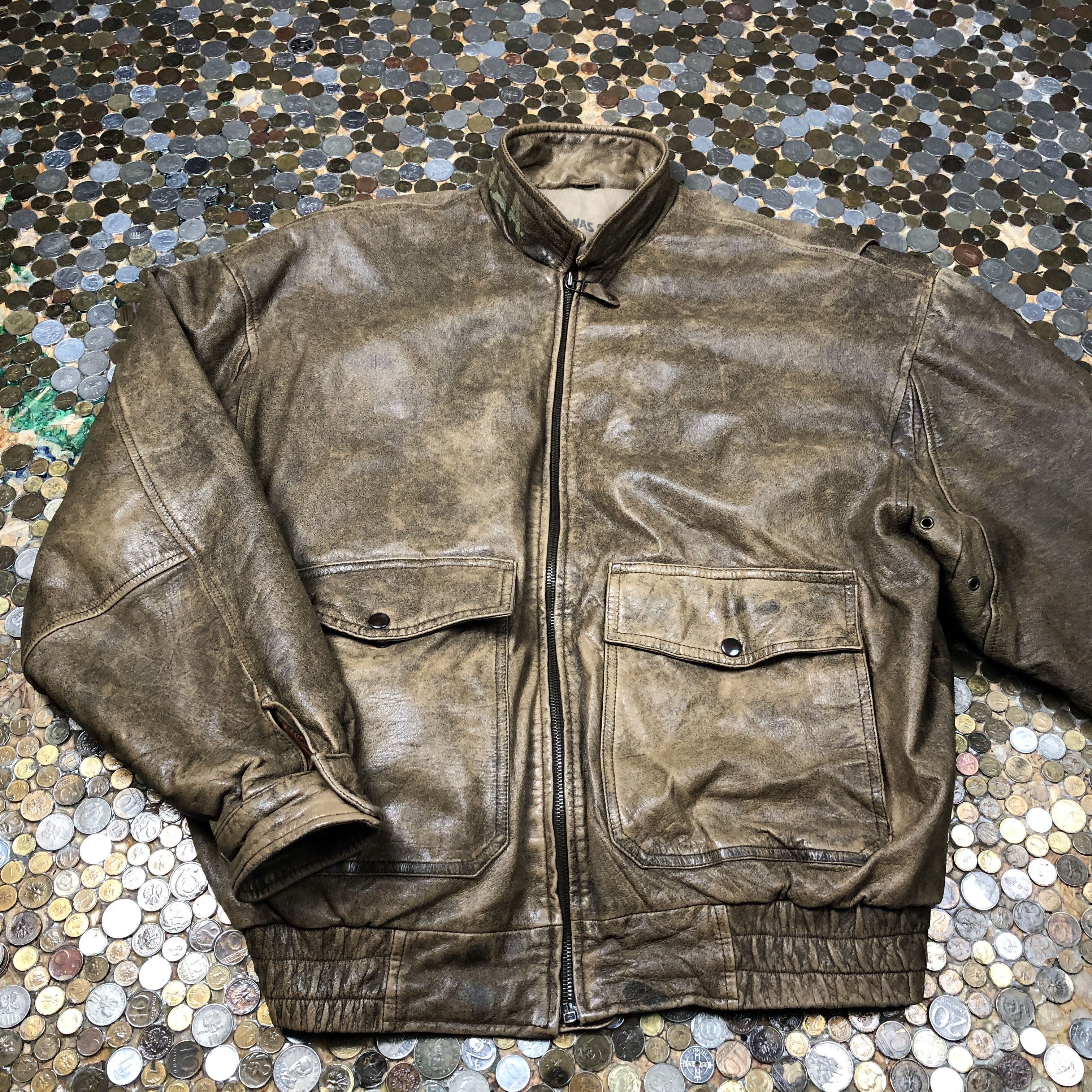 Vintage Vintage Leather Flyers jacket 90's Size US L / EU 52-54 / 3 - 1 Thumbnail