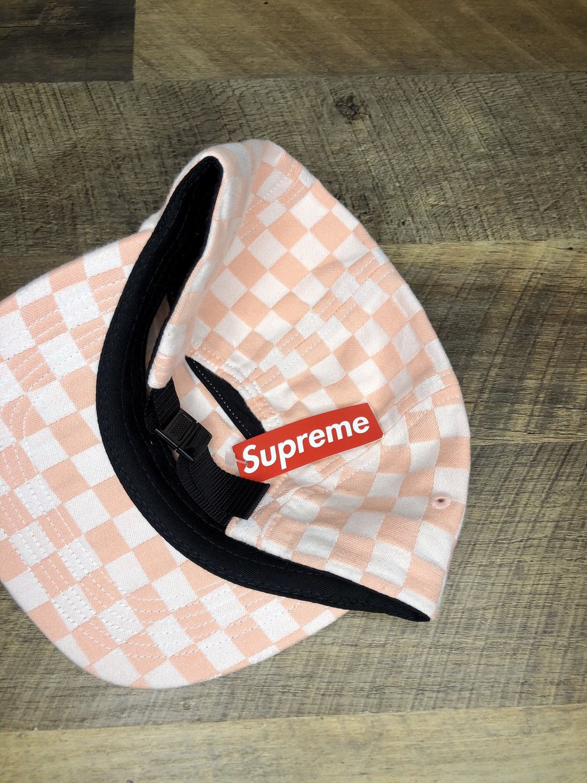 Supreme Checkerboard Camp Cap peach Size ONE SIZE - 4 Thumbnail