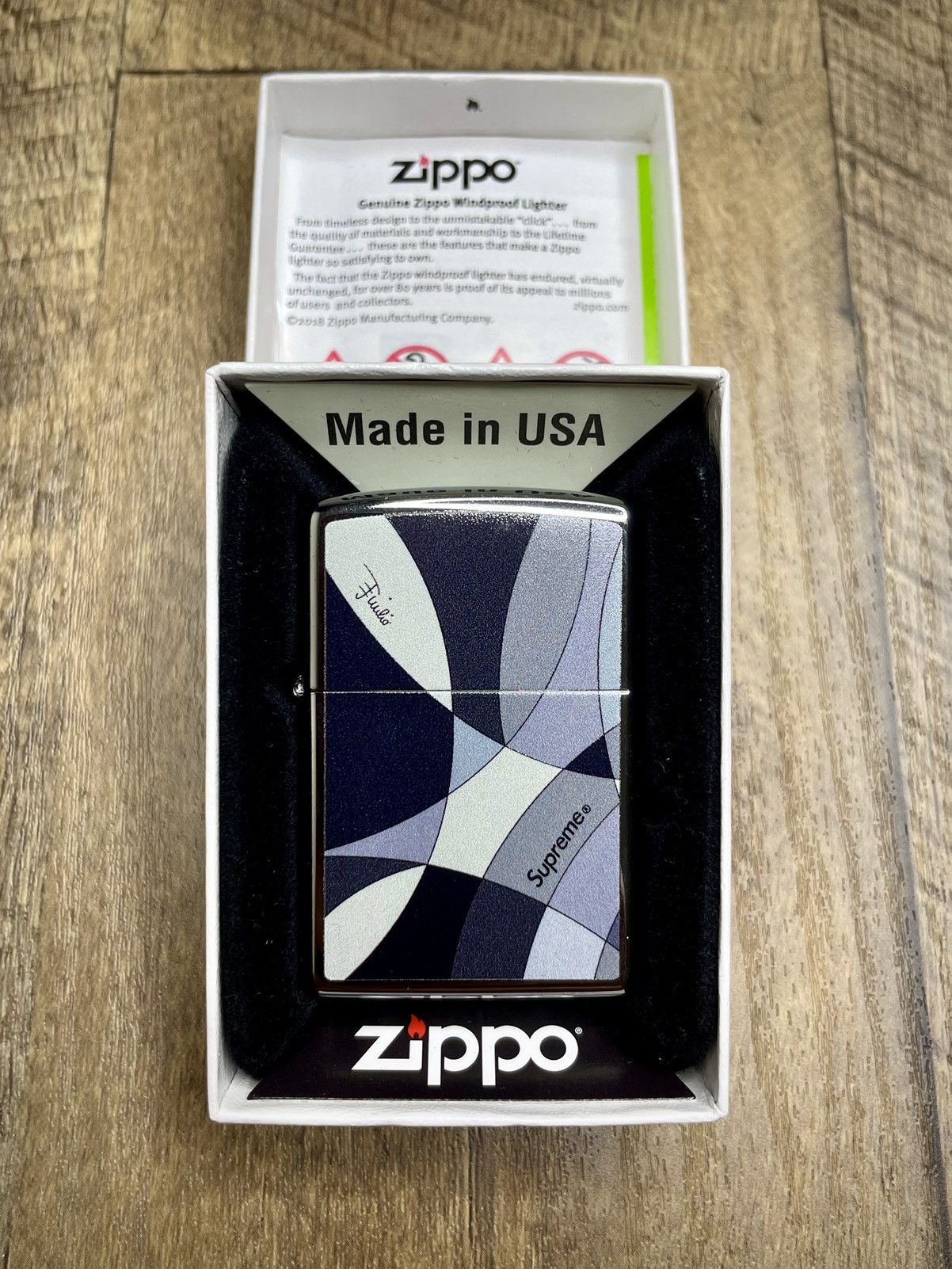 Supreme Emilio Pucci Supreme Zippo Lighter grey black white abstract Size ONE SIZE - 1 Thumbnail