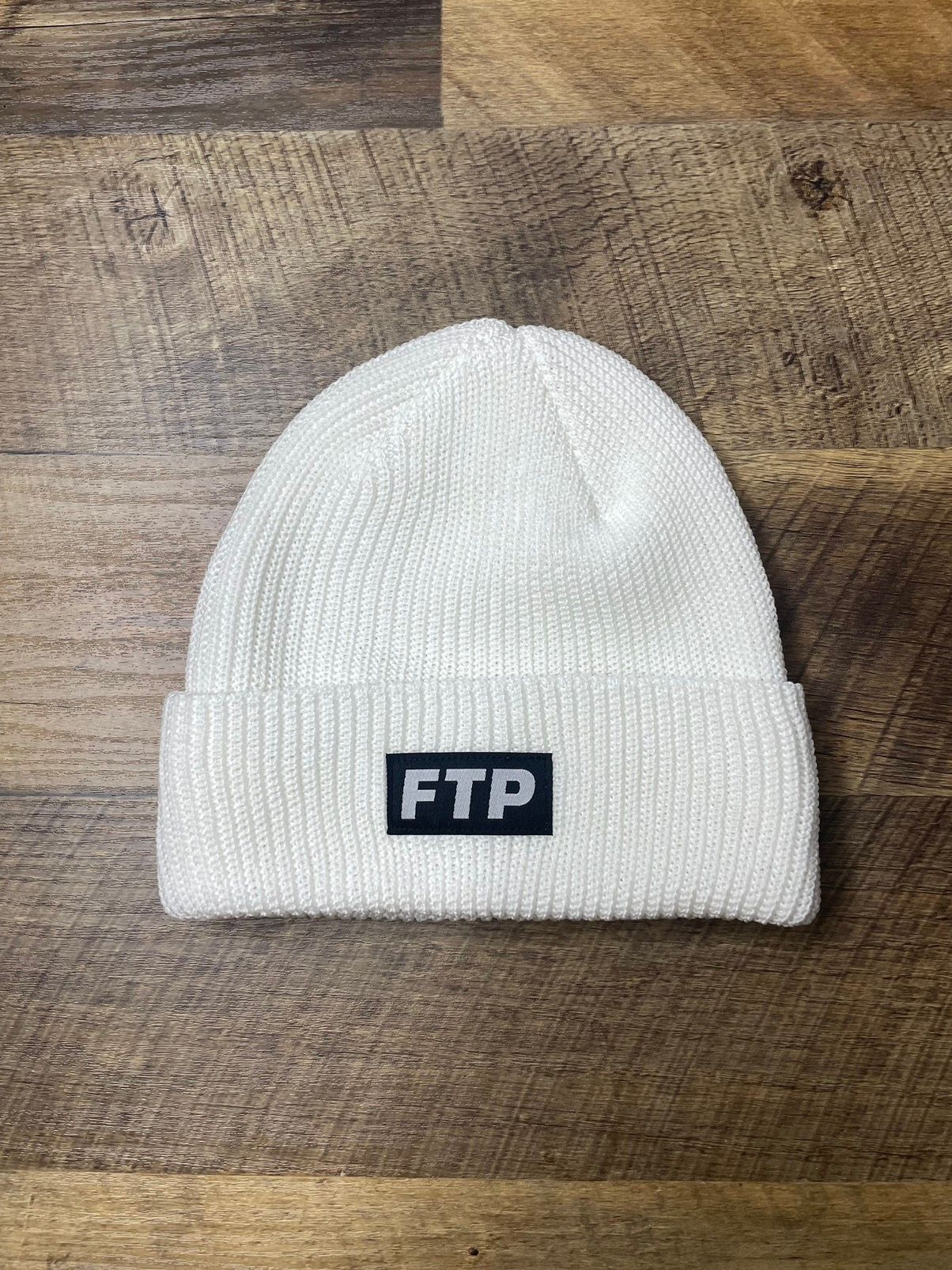 Pre-owned Fuck The Population Ftp Glow In The Dark Logo Beanie In White