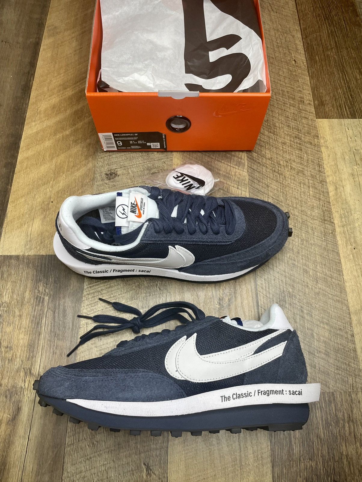 Fragment Design sacai Nike LDV Waffle Blackened Blue