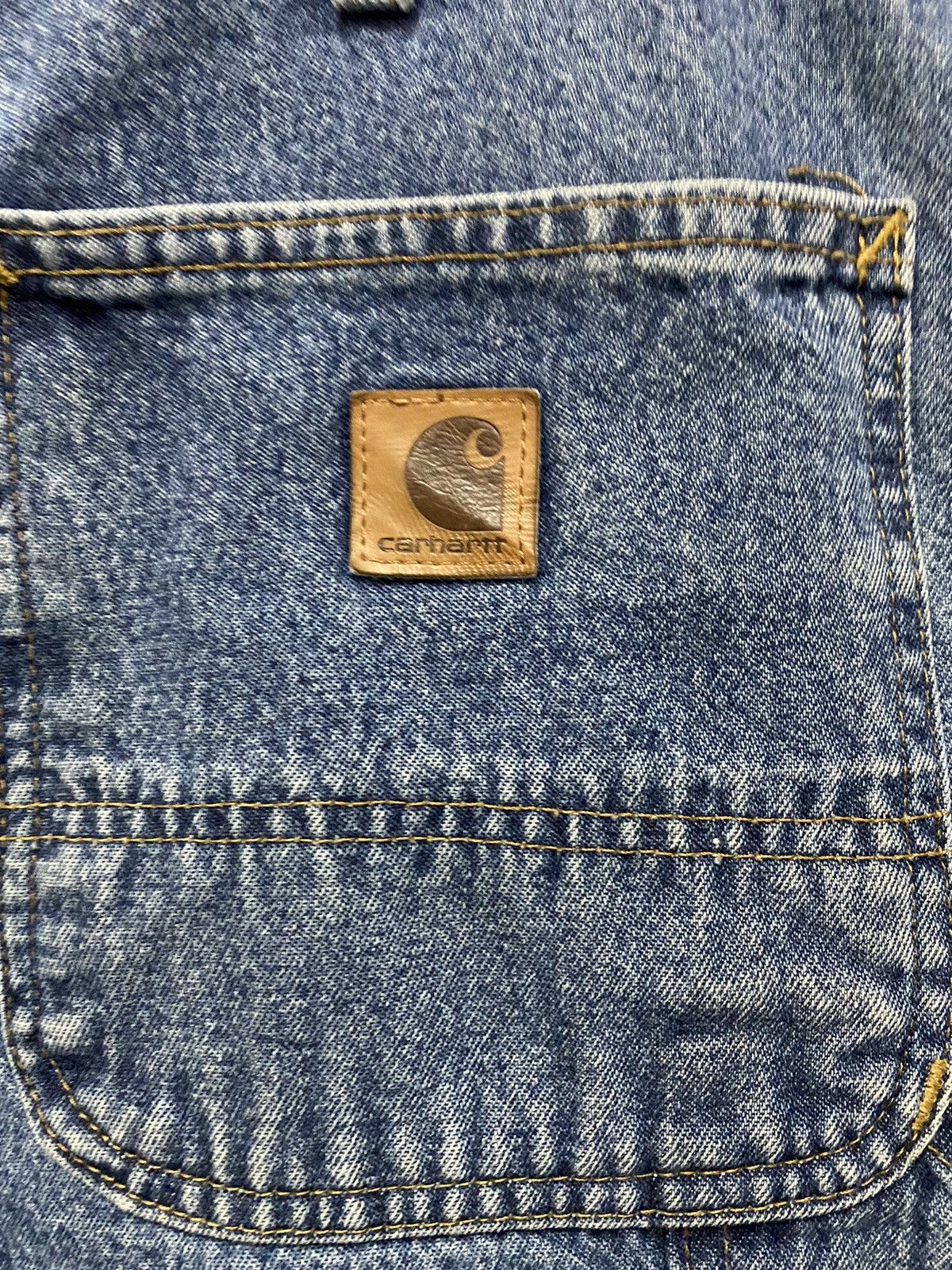 Carhartt × Vintage Vintage 90’s Carhartt Carpenters Loose Fit Denim Pants Size US 32 / EU 48 - 13 Thumbnail