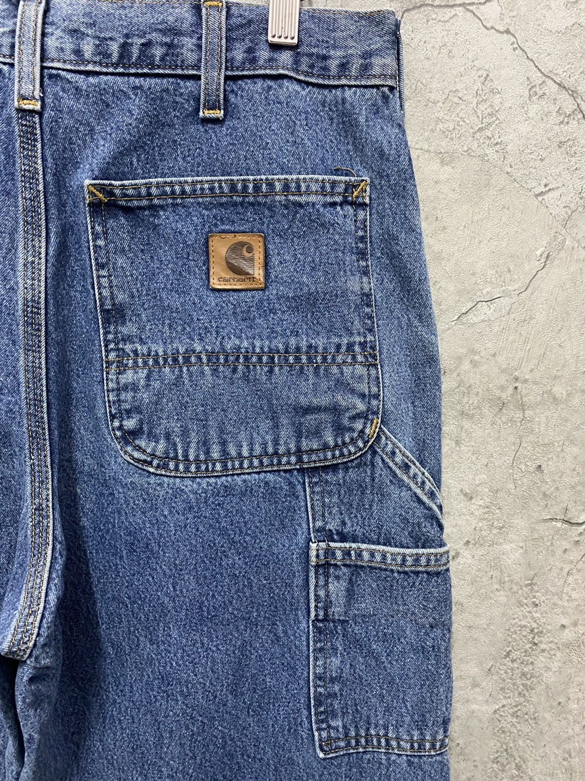 Carhartt × Vintage Vintage 90’s Carhartt Carpenters Loose Fit Denim Pants Size US 32 / EU 48 - 7 Thumbnail