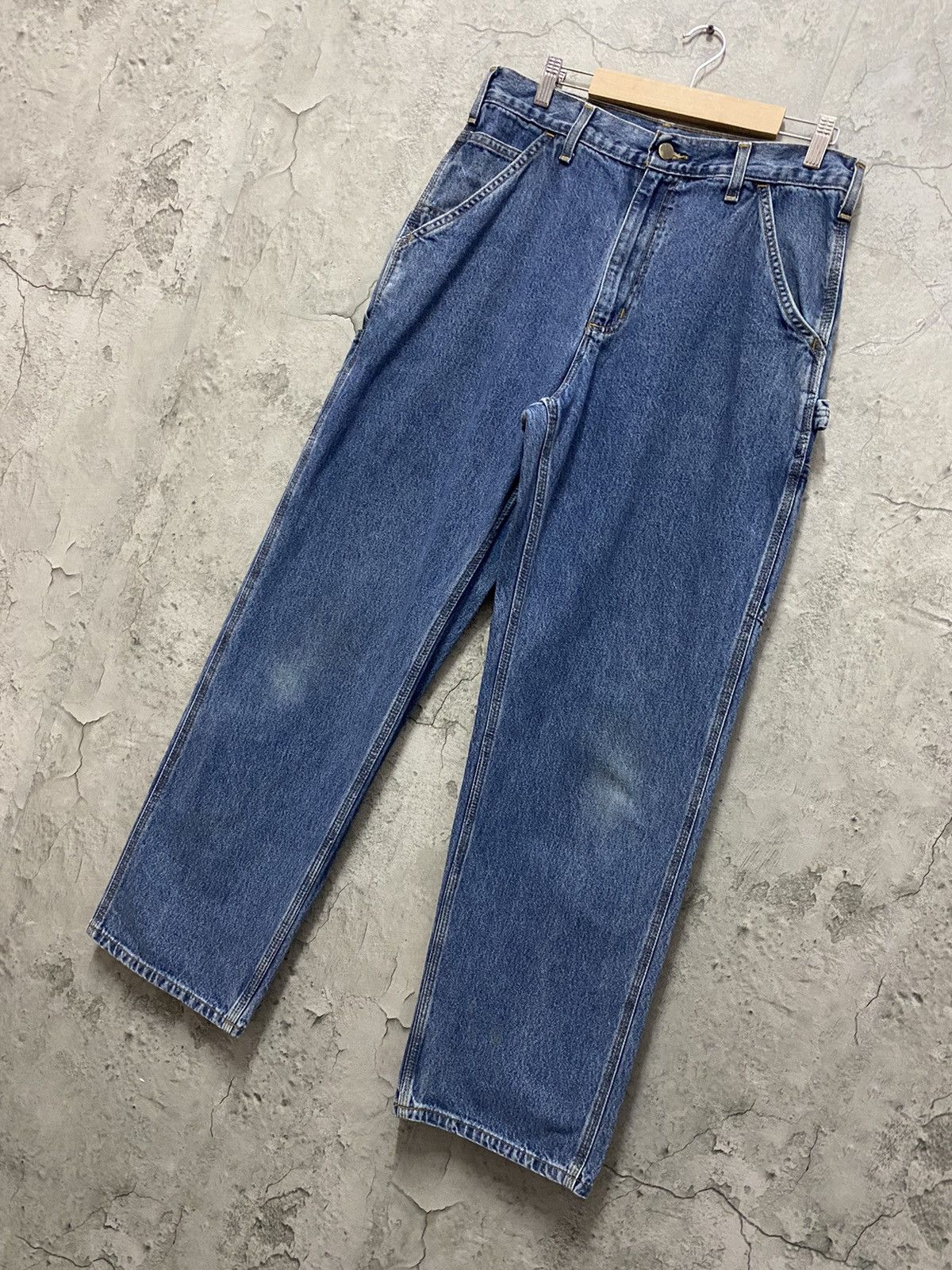 Carhartt × Vintage Vintage 90’s Carhartt Carpenters Loose Fit Denim Pants Size US 32 / EU 48 - 8 Thumbnail