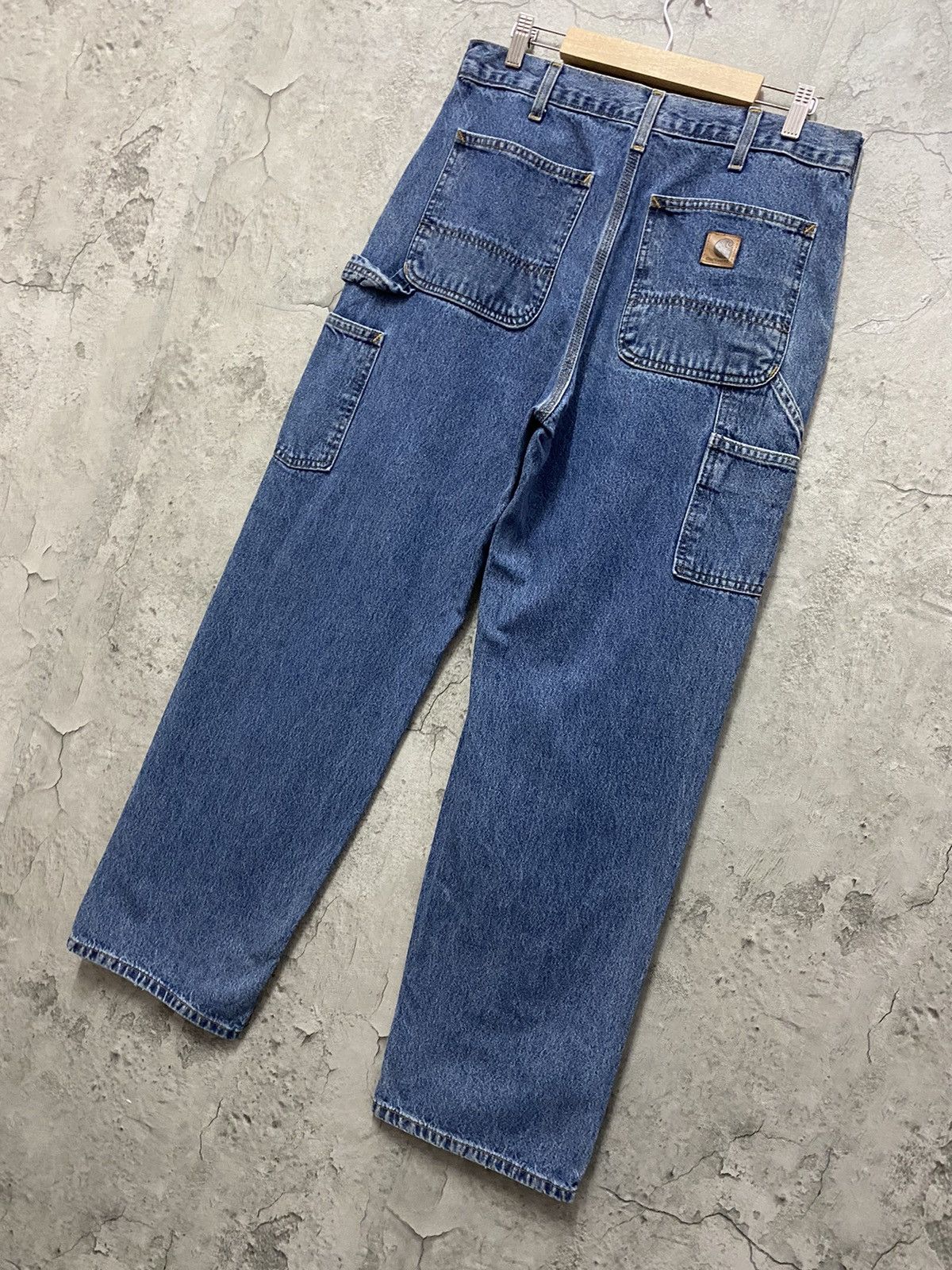 Carhartt × Vintage Vintage 90’s Carhartt Carpenters Loose Fit Denim Pants Size US 32 / EU 48 - 3 Thumbnail