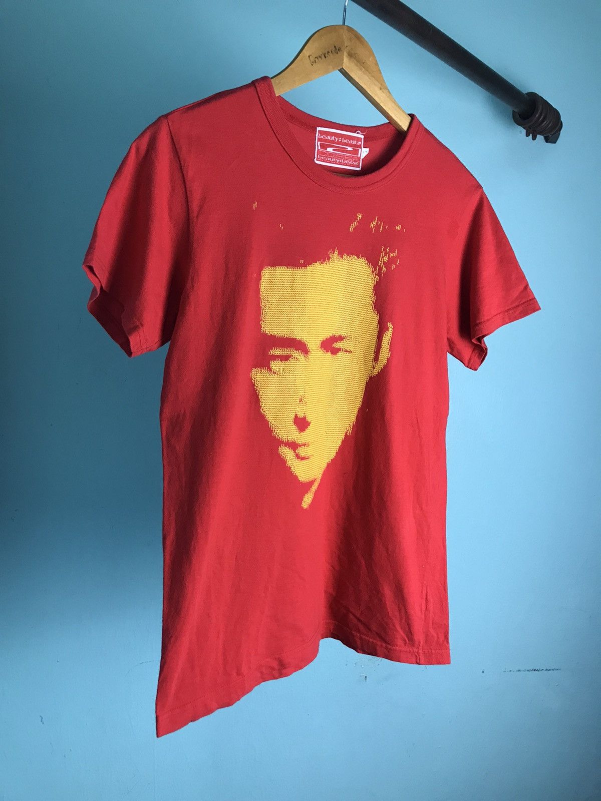 Beauty Beast Rare 1999 Beauty:Beast Takao Yamashita own Face Print Tee Size US S / EU 44-46 / 1 - 4 Thumbnail