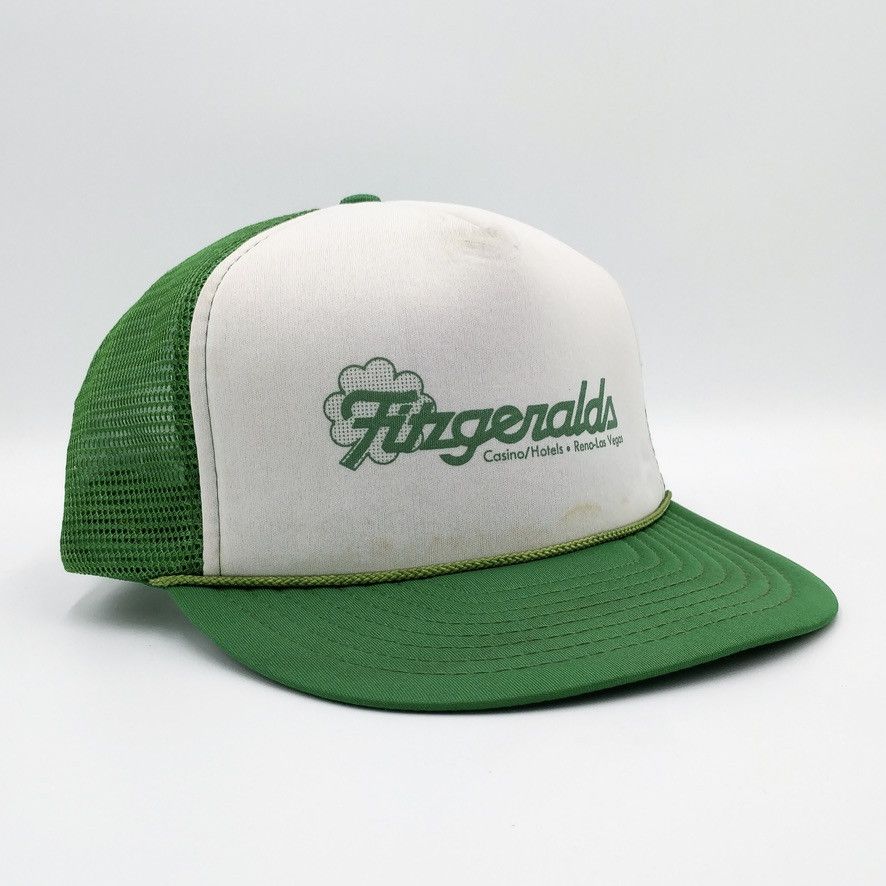Vintage Vintage Fitzgerald Casino Snapback Trucker Mesh Hat Size ONE SIZE - 1 Thumbnail