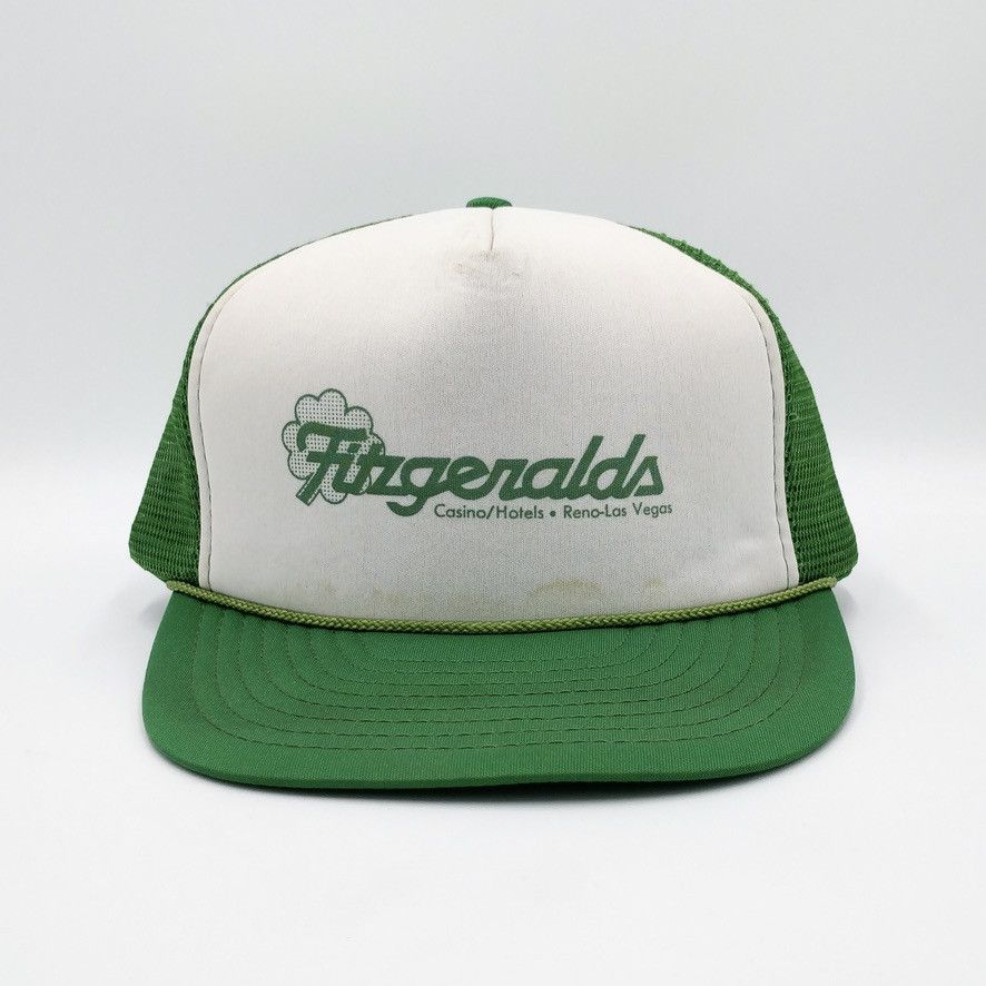Vintage Vintage Fitzgerald Casino Snapback Trucker Mesh Hat Size ONE SIZE - 2 Thumbnail