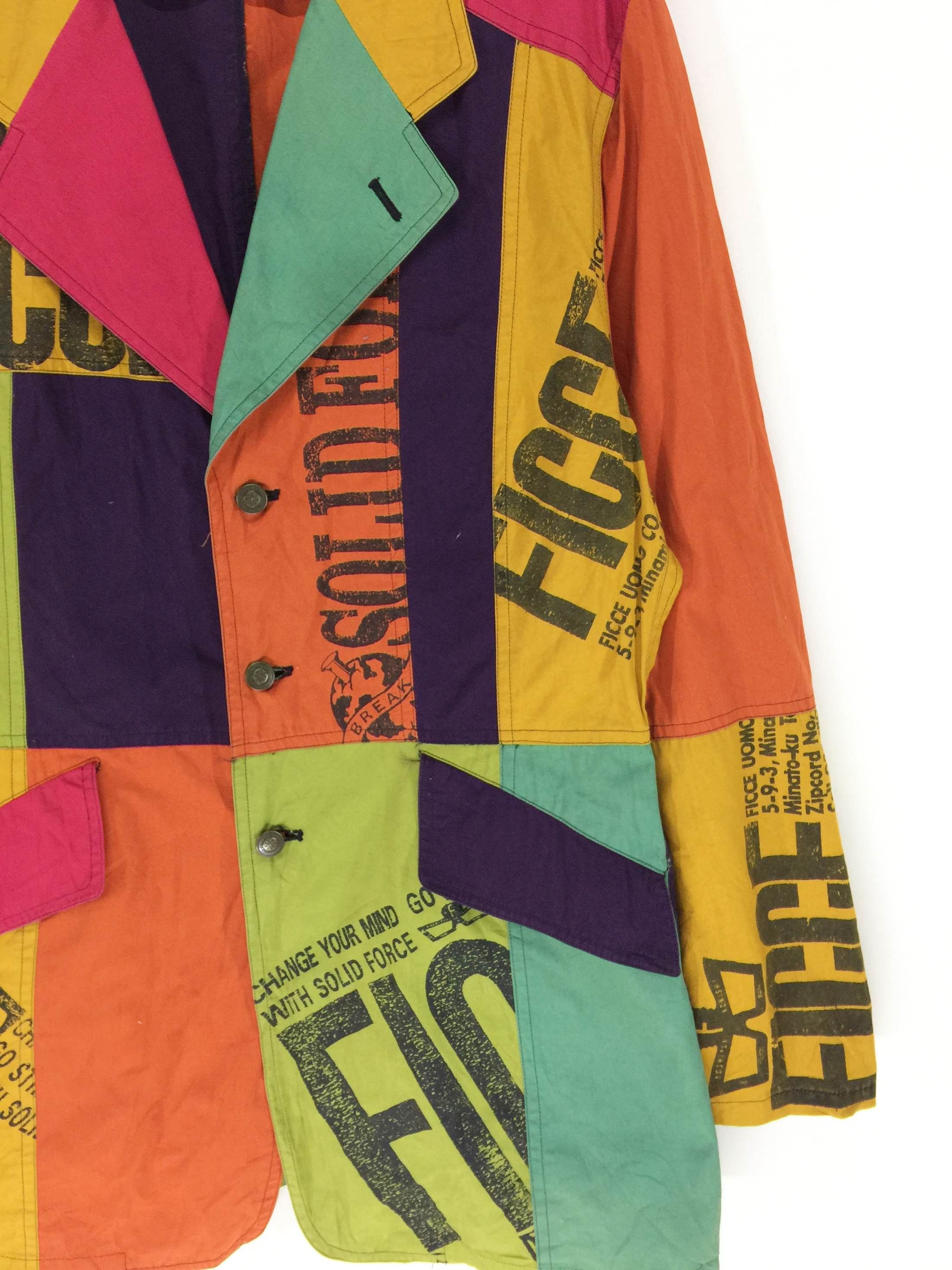 Designer × Japanese Brand × Yoshiyuki Konishi Ficce colorblock patchwork suits jacket Size 40S - 5 Thumbnail