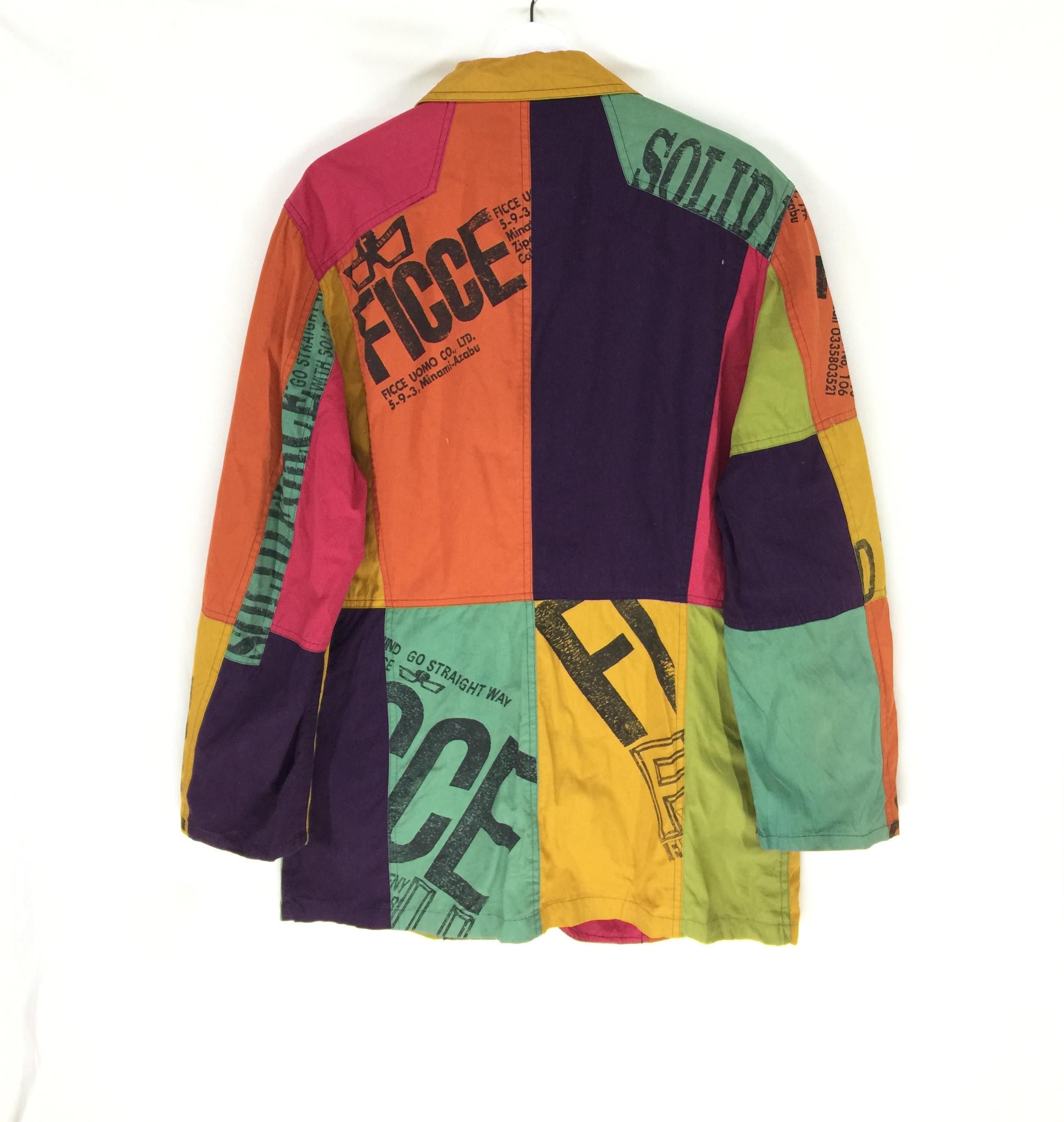 Designer × Japanese Brand × Yoshiyuki Konishi Ficce colorblock patchwork suits jacket Size 40S - 2 Thumbnail