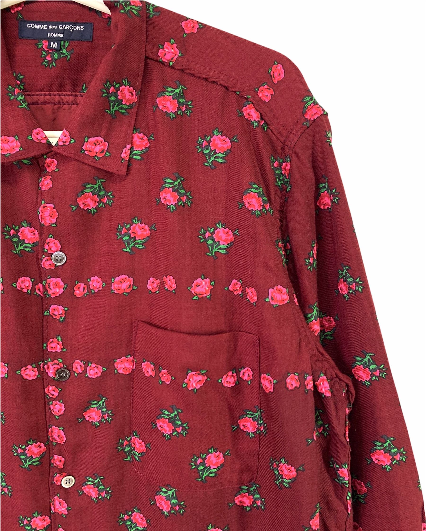 Comme des Garcons Homme × Comme des Garcons Homme Plus × Designer Comme des garcons flower allover print wool button up Size US M / EU 48-50 / 2 - 3 Thumbnail