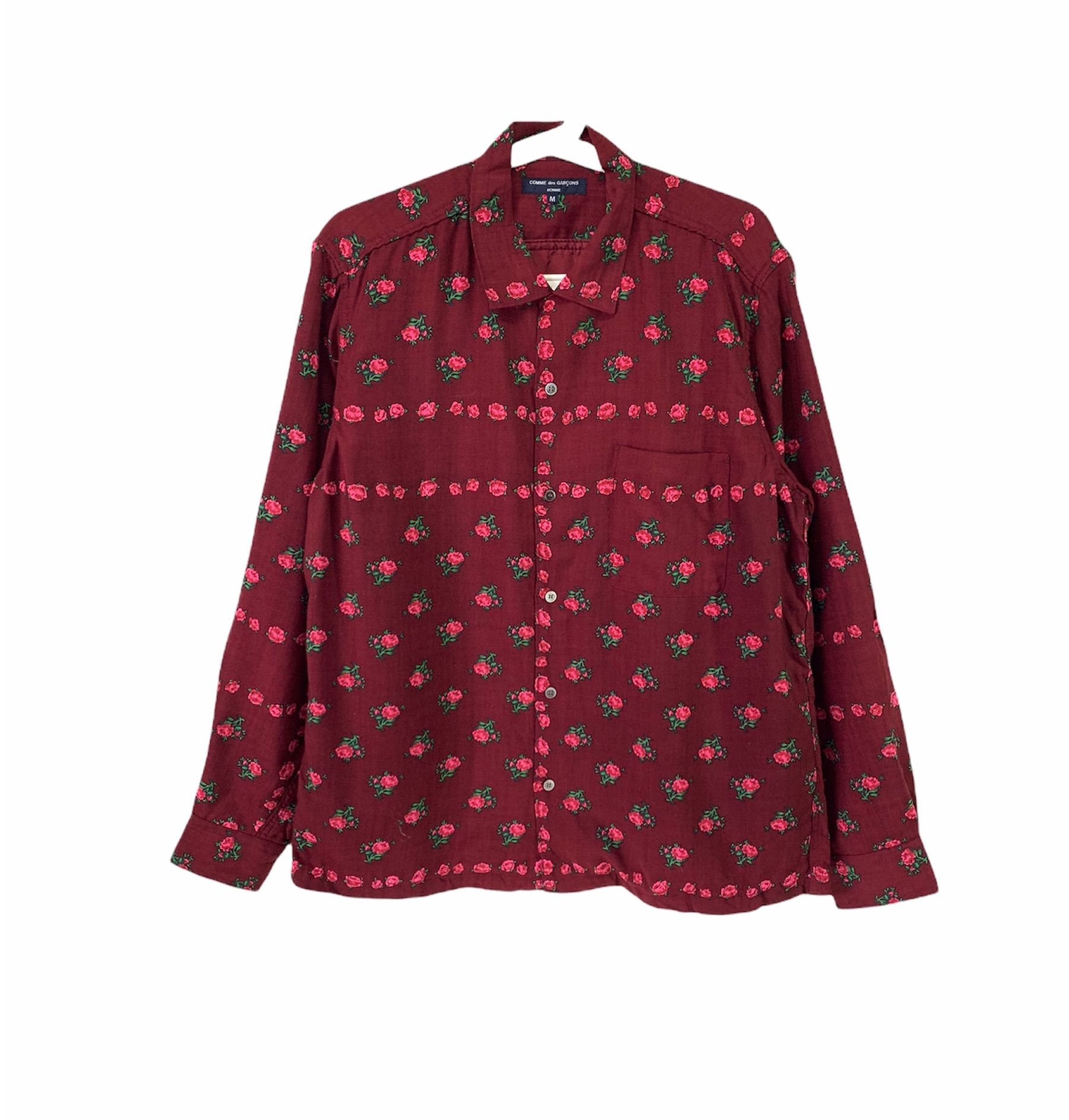 Comme des Garcons Homme × Comme des Garcons Homme Plus × Designer Comme des garcons flower allover print wool button up Size US M / EU 48-50 / 2 - 1 Thumbnail