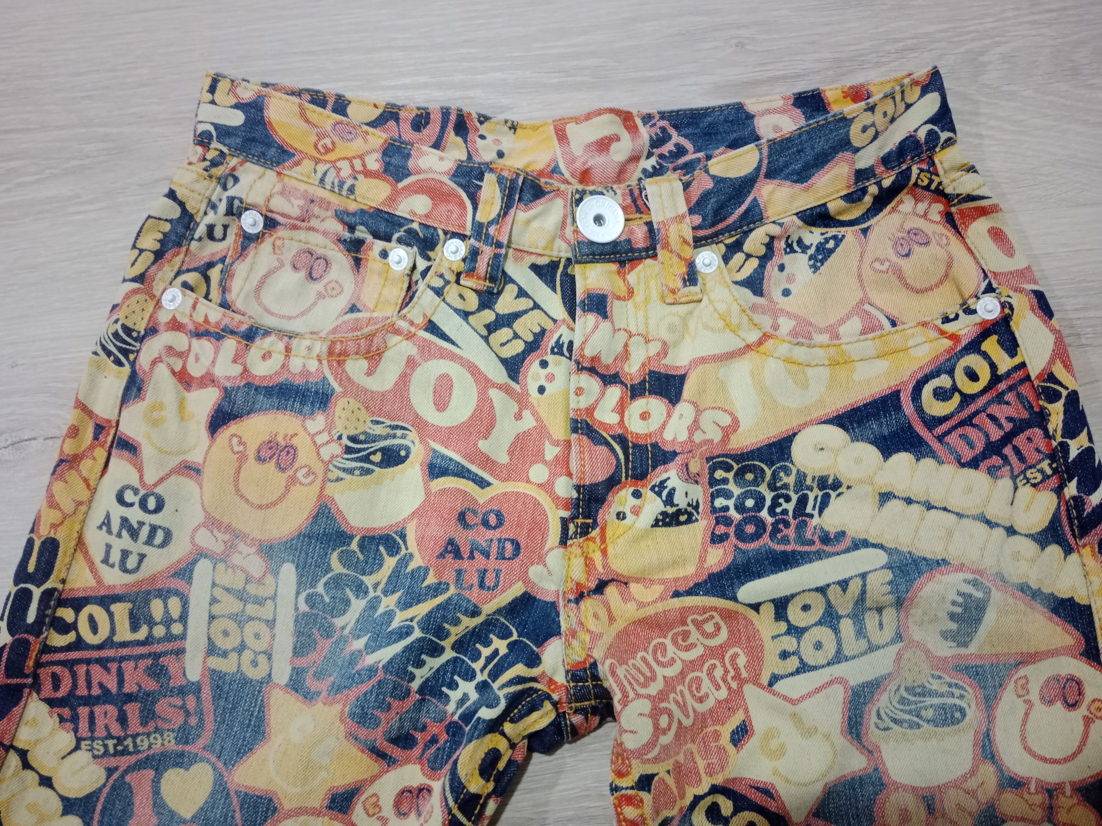Hysteric Glamour Rare 🇯🇵🎌 Co&Lu Sunny Colors Jeans Size US 31 - 4 Thumbnail