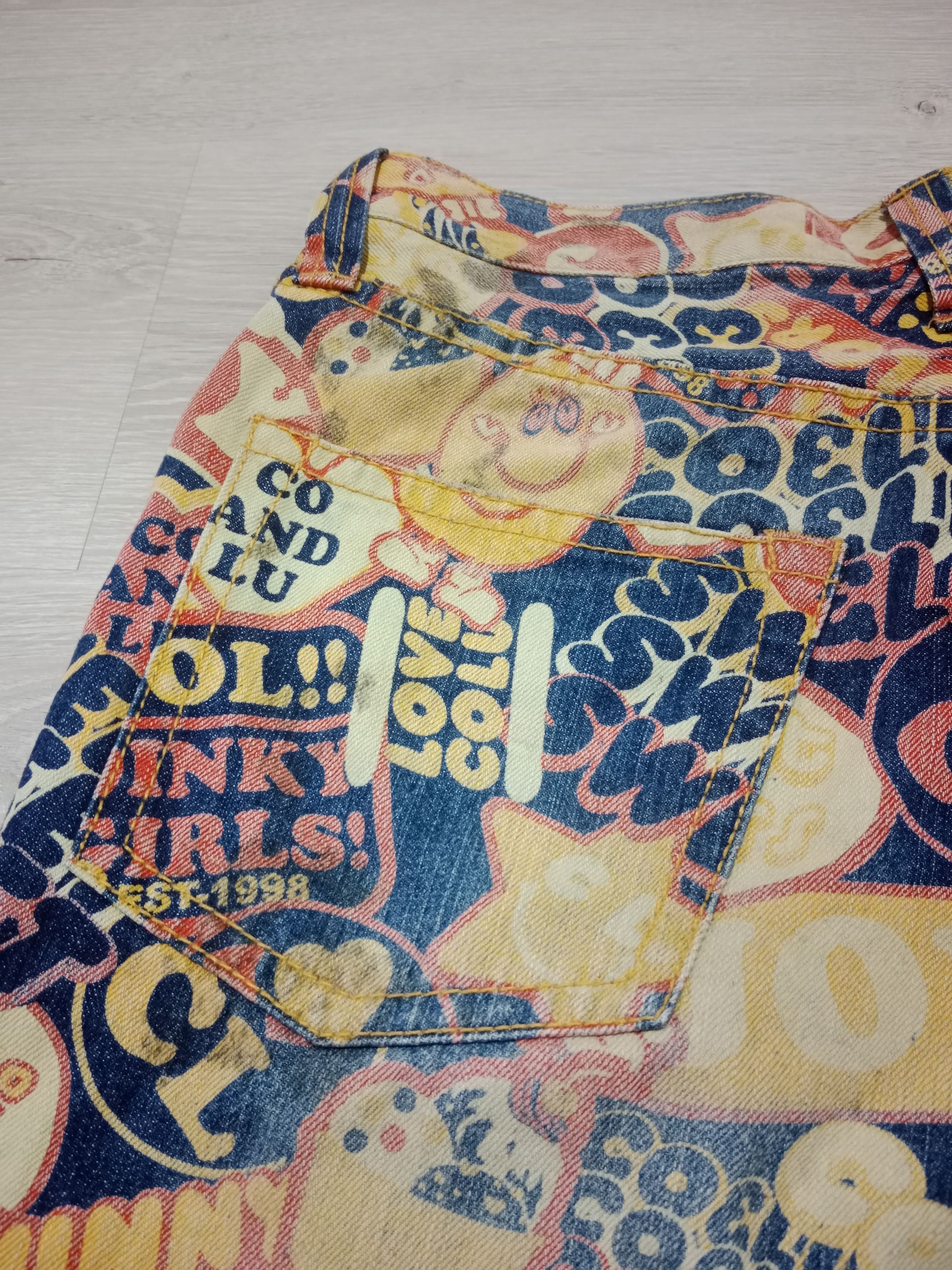 Hysteric Glamour Rare 🇯🇵🎌 Co&Lu Sunny Colors Jeans Size US 31 - 7 Thumbnail