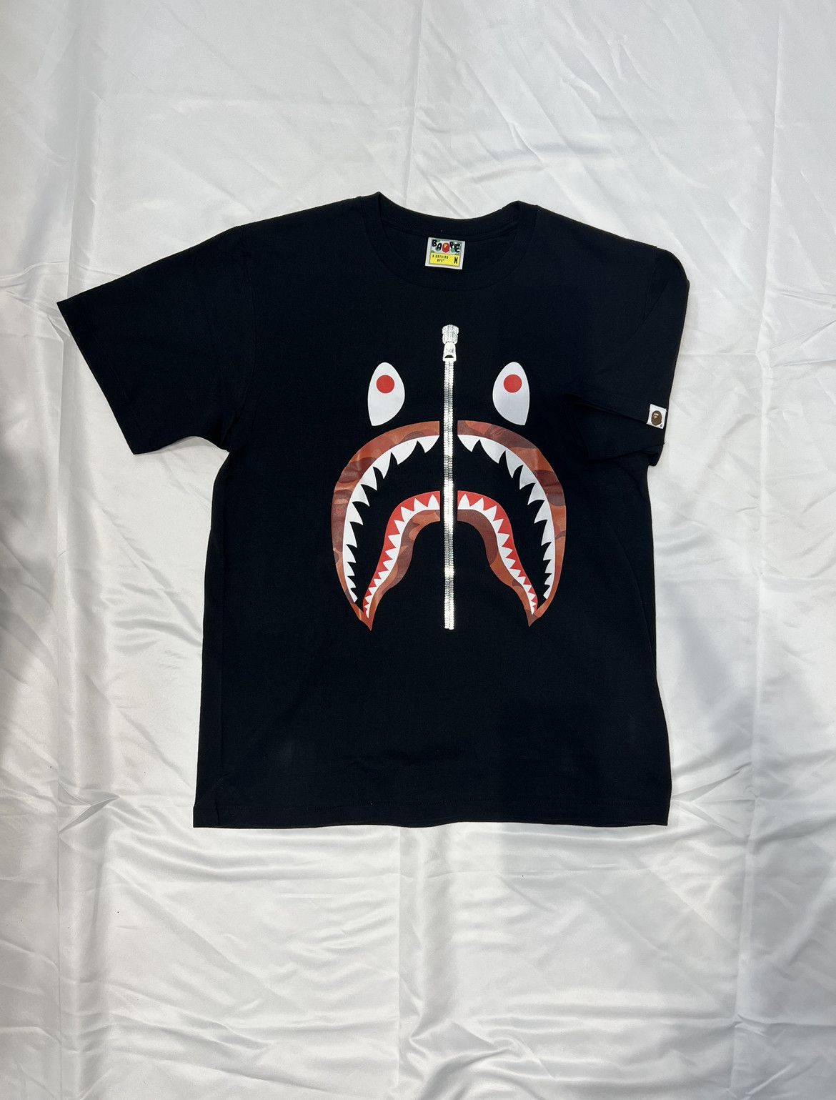 Bape BAPE ABC Camo Shark Tee Black Red SS22 Grailed