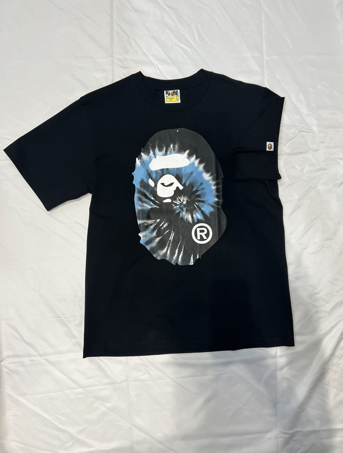Bape BAPE Tie Dye Big Ape Head Tee Black/Blue Size US L / EU 52-54 / 3 - 1 Thumbnail
