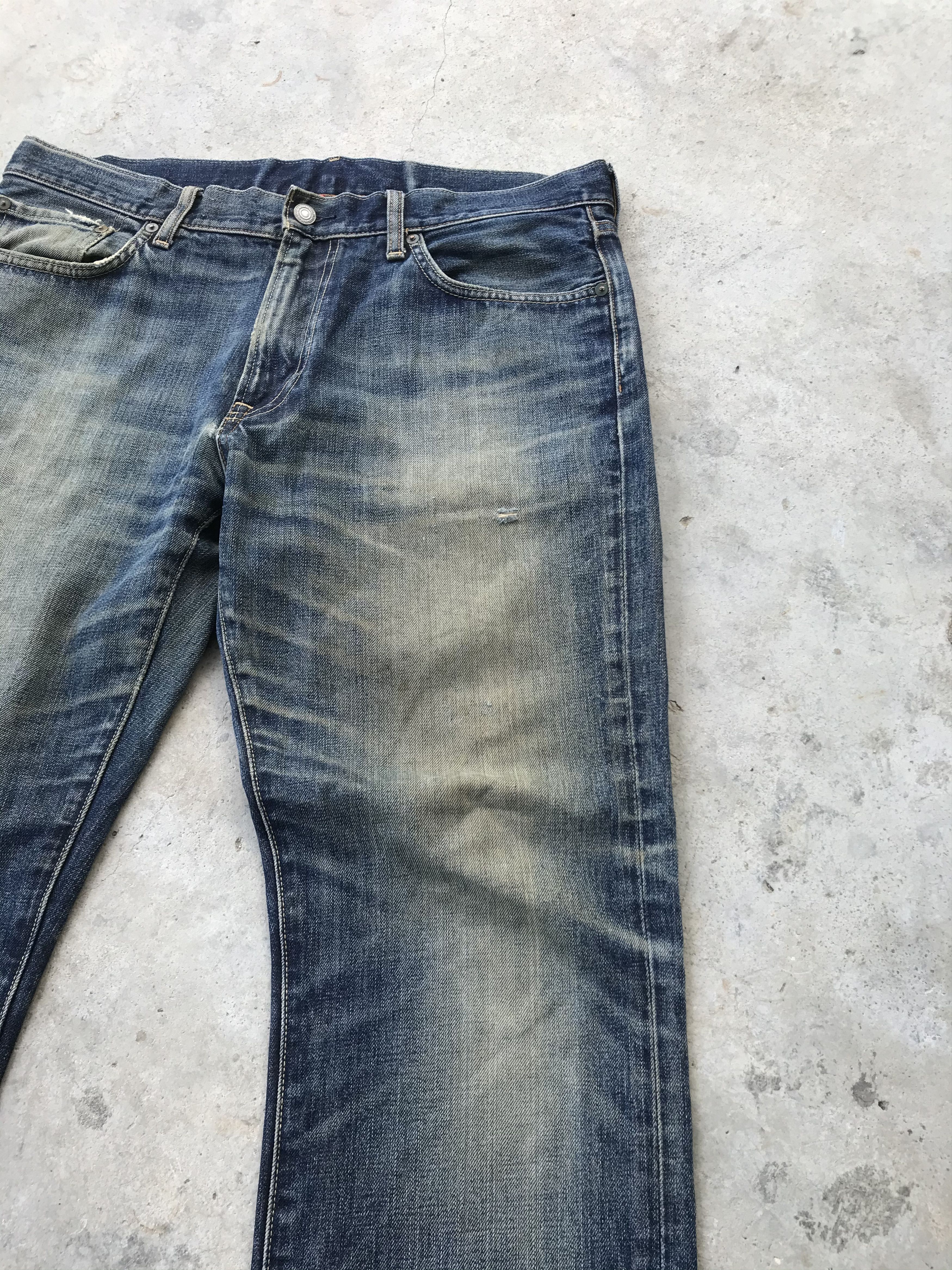JW Anderson × Uniqlo Uniqlo x JW Anderson rusty wash denim jeans 34x27 Size US 34 / EU 50 - 2 Thumbnail