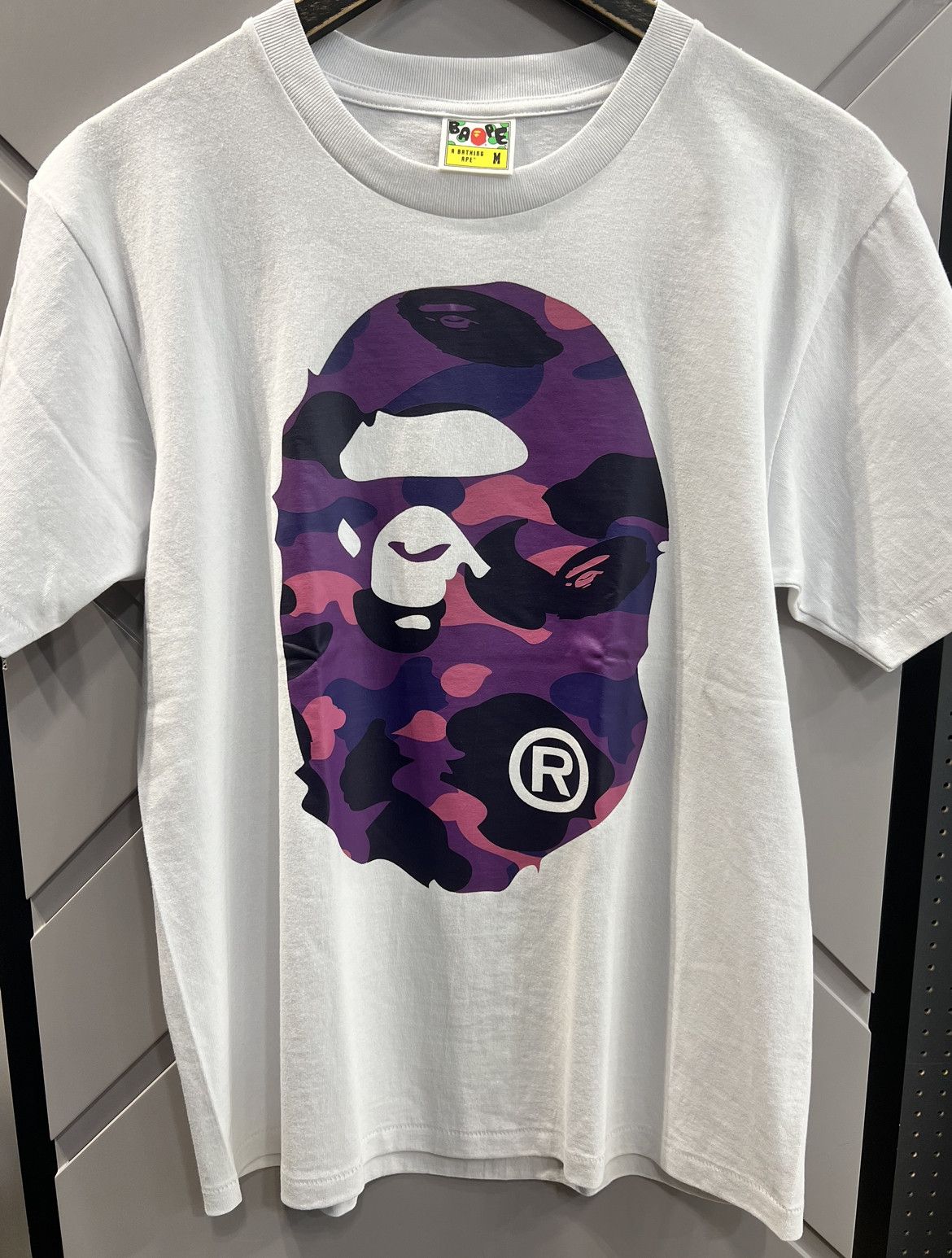 Bape BAPE Color Camo Big Ape Head T-Shirt (SS20) White/Purple Size US M / EU 48-50 / 2 - 1 Thumbnail