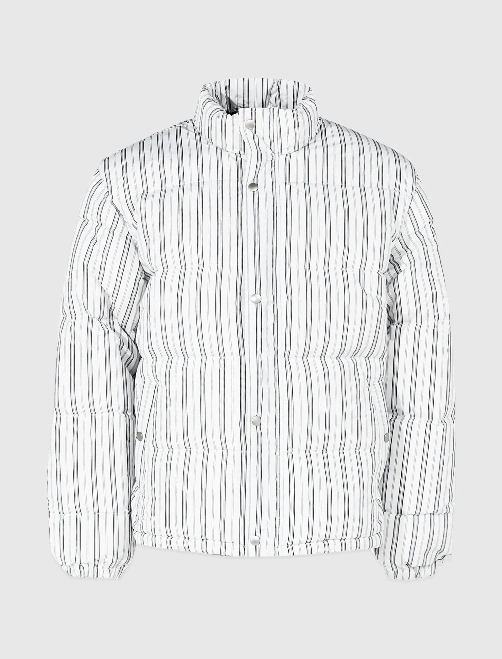 Stussy STRIPE DOWN PUFFER JACKET - BONE Size US XL / EU 56 / 4 - 2 Thumbnail
