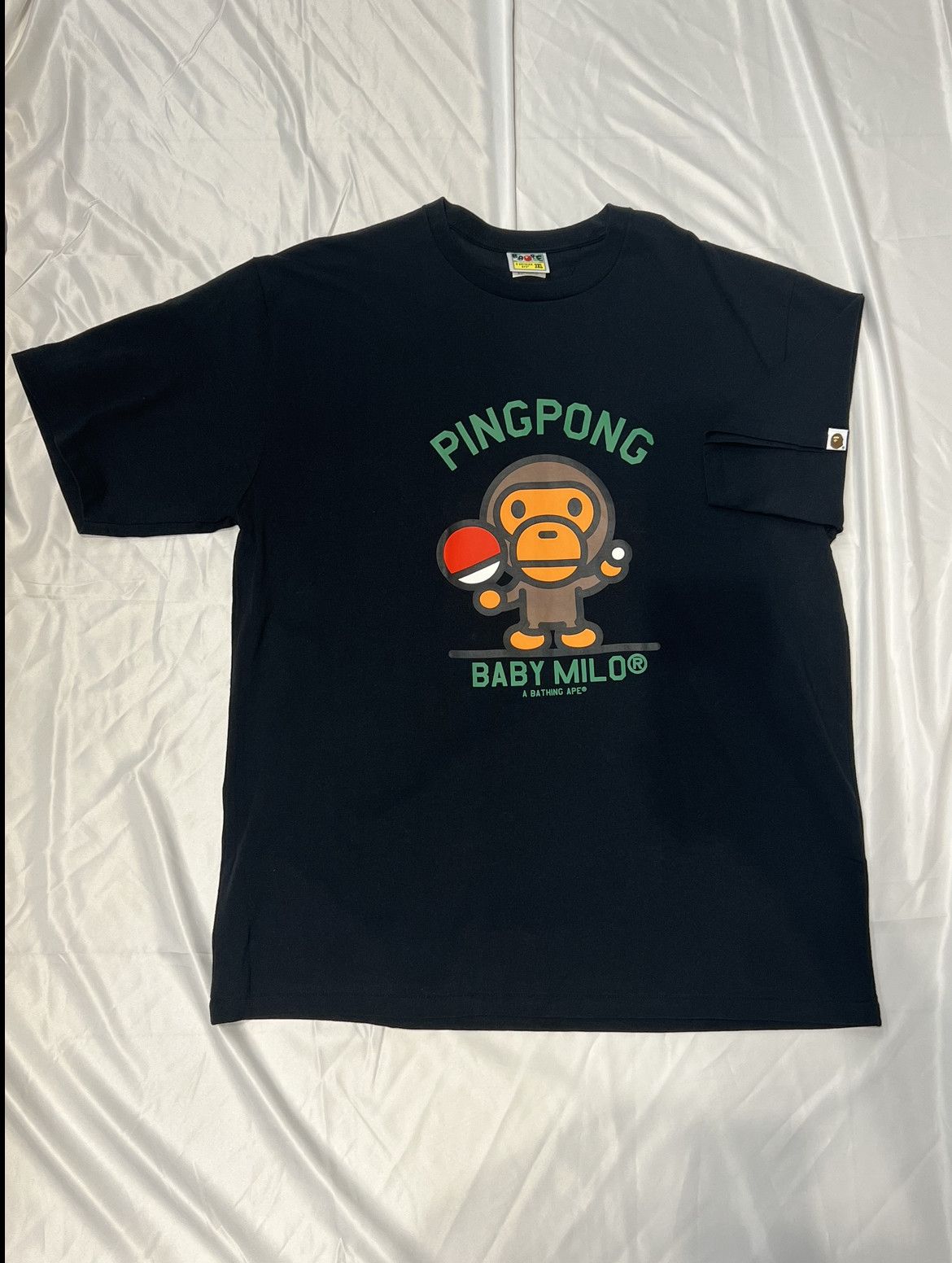 Image of Bape Milo Pingpong Sports Tee in Black, Men's (Size 2XL)