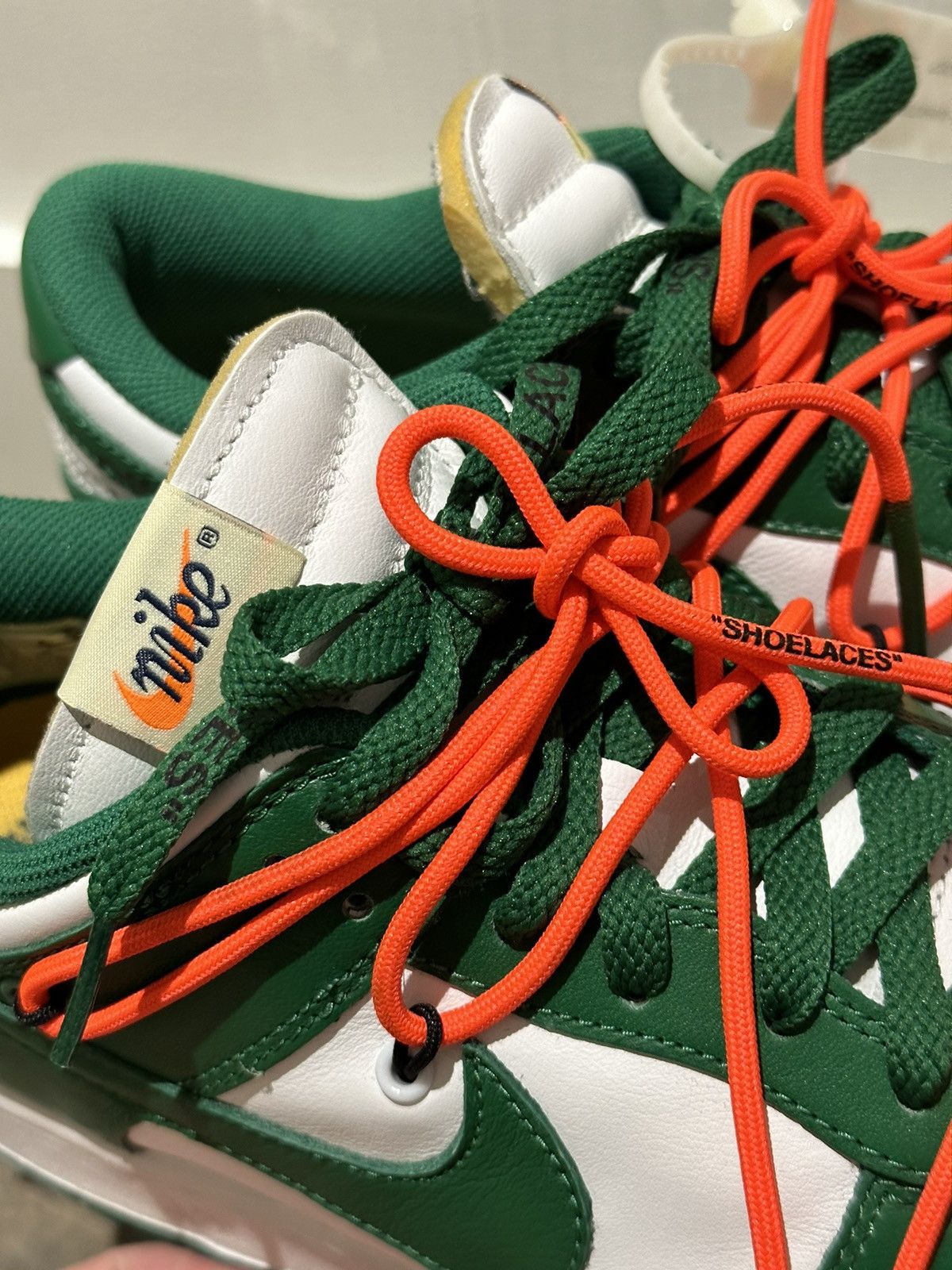 Nike × Off-White Nike Offwhite Pine Green Dunk Low Size US 10 / EU 43 - 9 Thumbnail