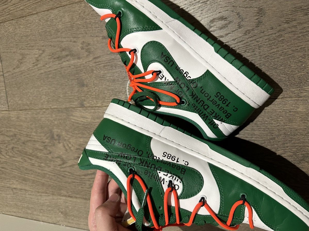 Nike × Off-White Nike Offwhite Pine Green Dunk Low Size US 10 / EU 43 - 20 Thumbnail