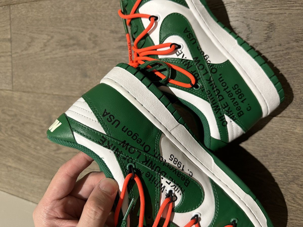 Nike × Off-White Nike Offwhite Pine Green Dunk Low Size US 10 / EU 43 - 19 Thumbnail