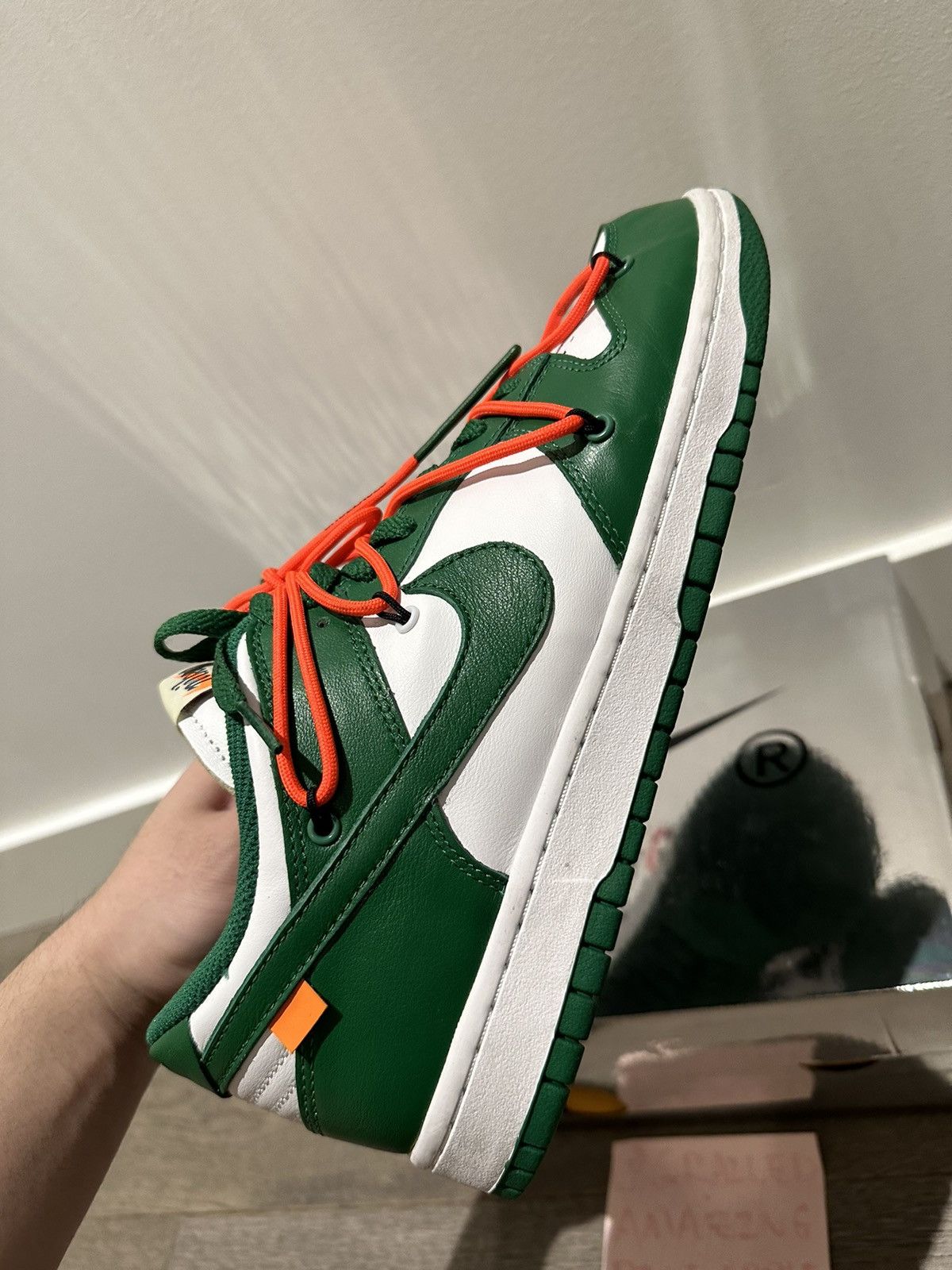 Nike × Off-White Nike Offwhite Pine Green Dunk Low Size US 10 / EU 43 - 4 Thumbnail