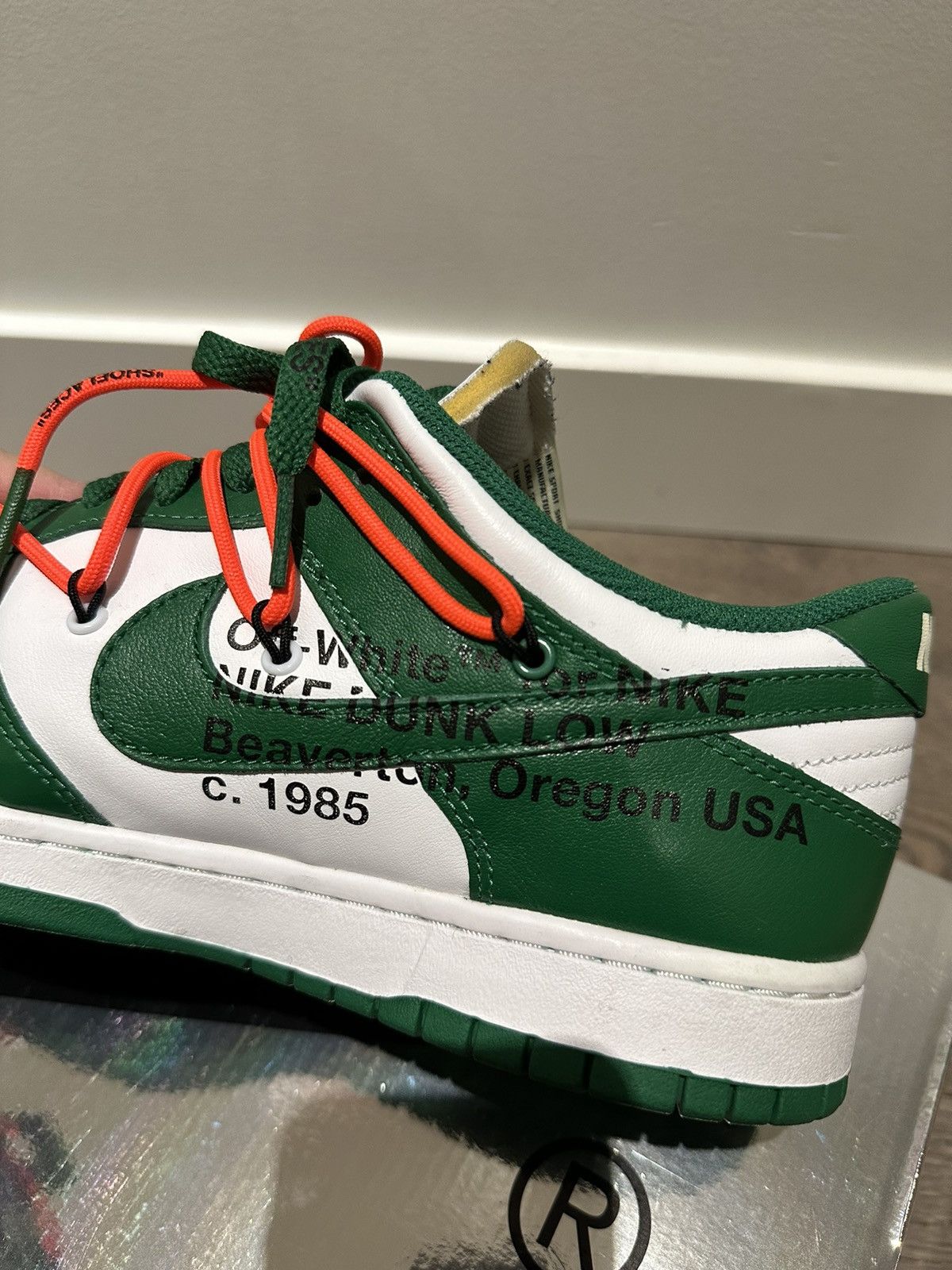 Nike × Off-White Nike Offwhite Pine Green Dunk Low Size US 10 / EU 43 - 18 Thumbnail