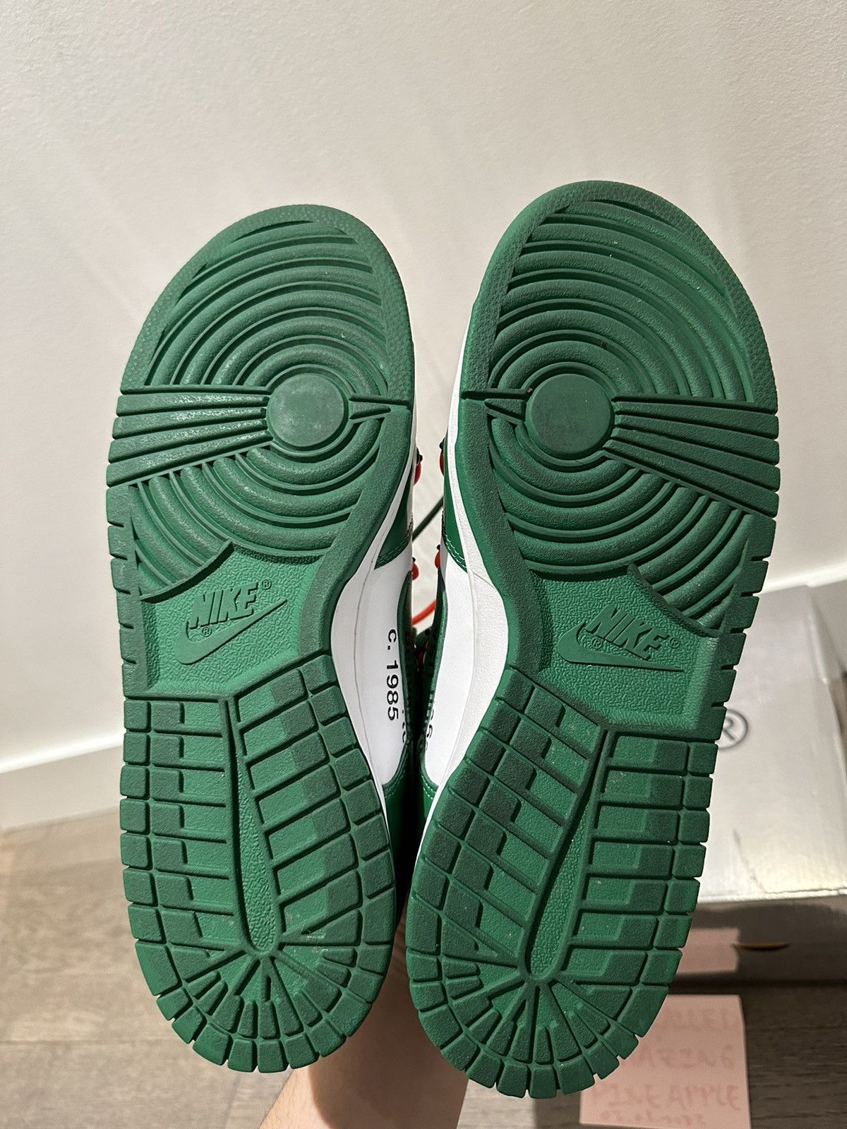 Nike × Off-White Nike Offwhite Pine Green Dunk Low Size US 10 / EU 43 - 6 Thumbnail
