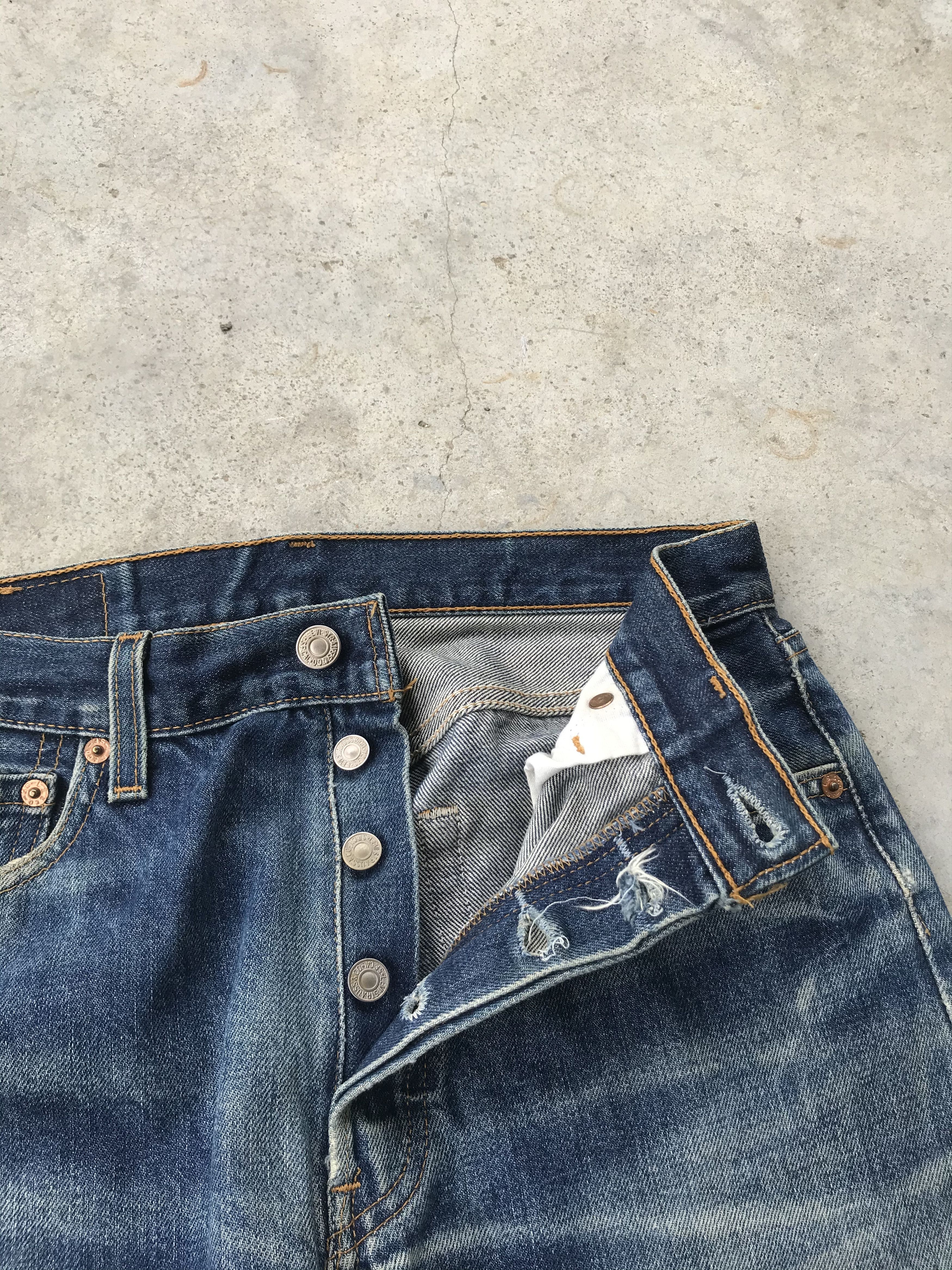 Levi's Vintage Levi's 501 rusty wash blue denim jeans 28x32 Size US 28 / EU 44 - 5 Thumbnail