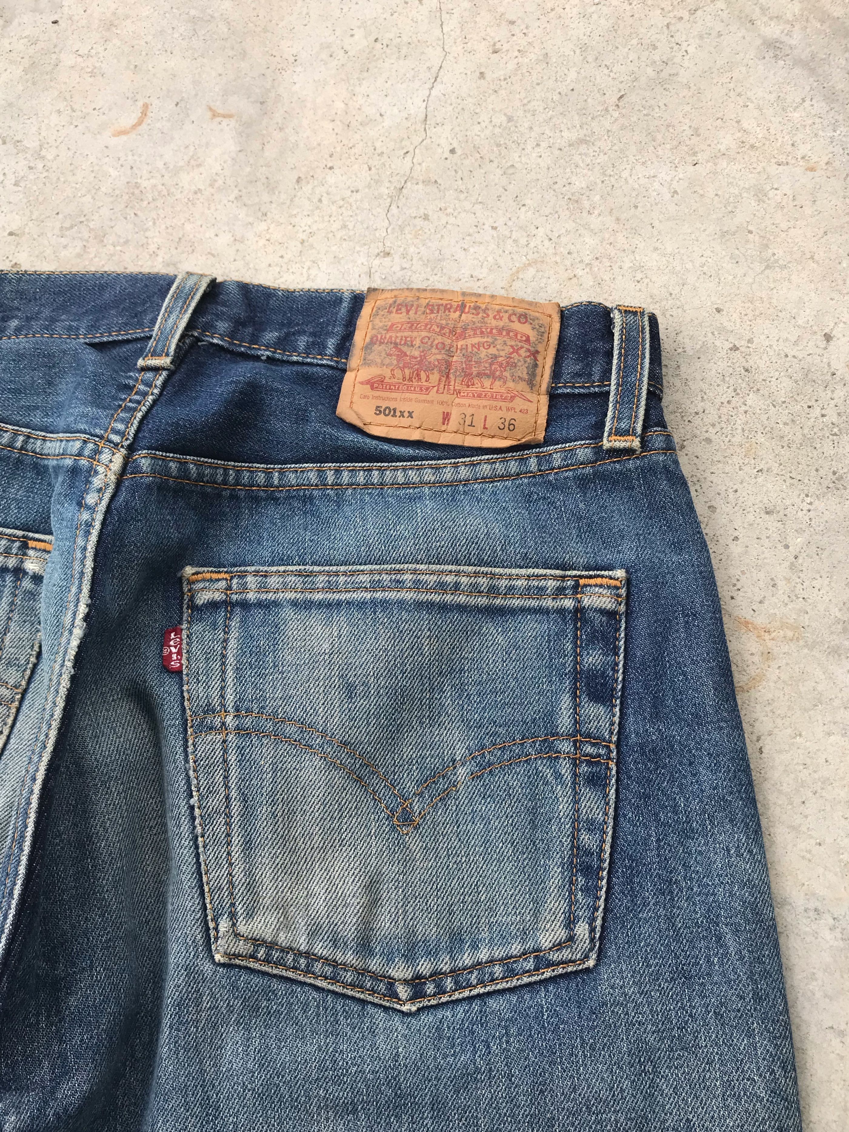 Levi's Vintage Levi's 501 rusty wash blue denim jeans 28x32 Size US 28 / EU 44 - 7 Thumbnail