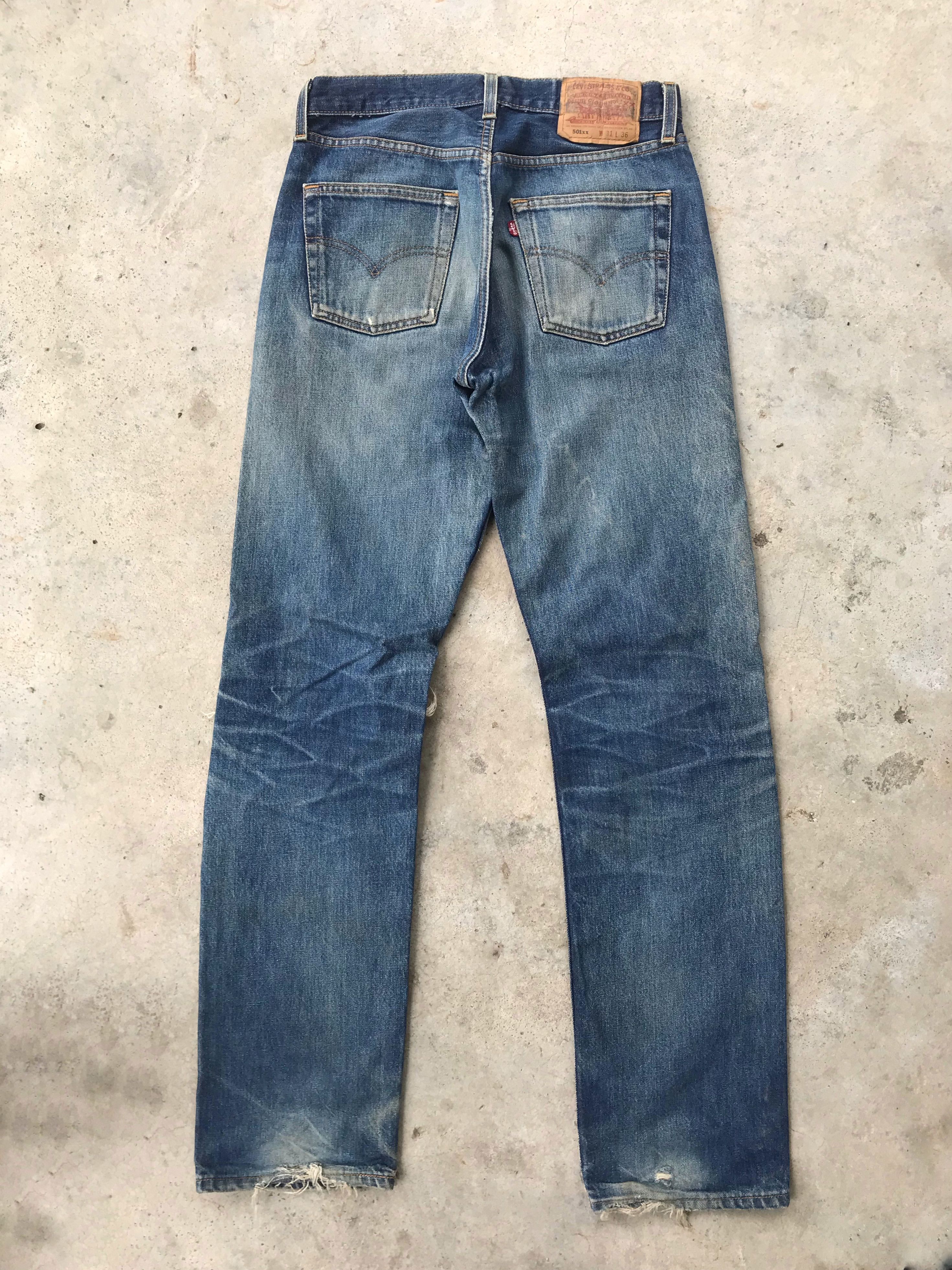 Levi's Vintage Levi's 501 rusty wash blue denim jeans 28x32 Size US 28 / EU 44 - 6 Thumbnail