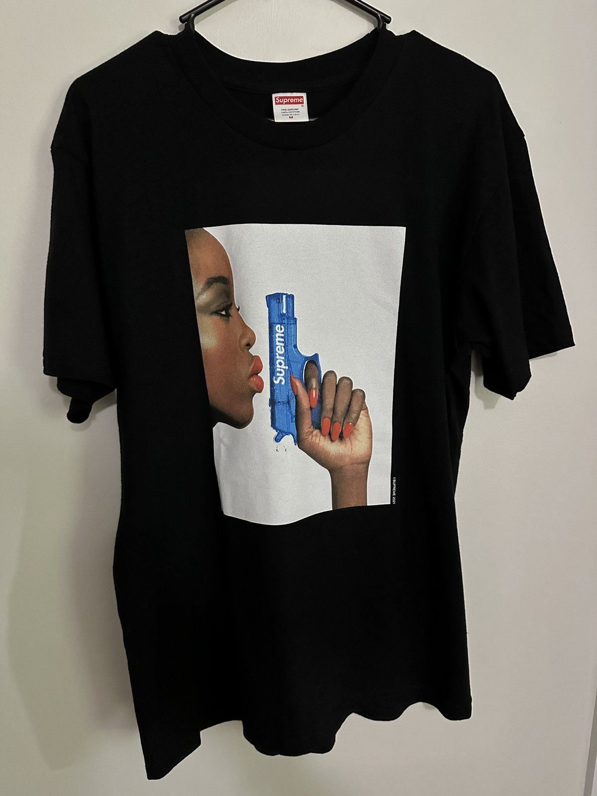 21ss supreme water pistol tee ブラック　Mサイズメンズ