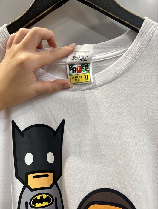 Bape BAPE x DC Baby Milo Batman Relaxed Fit Tee White | Grailed