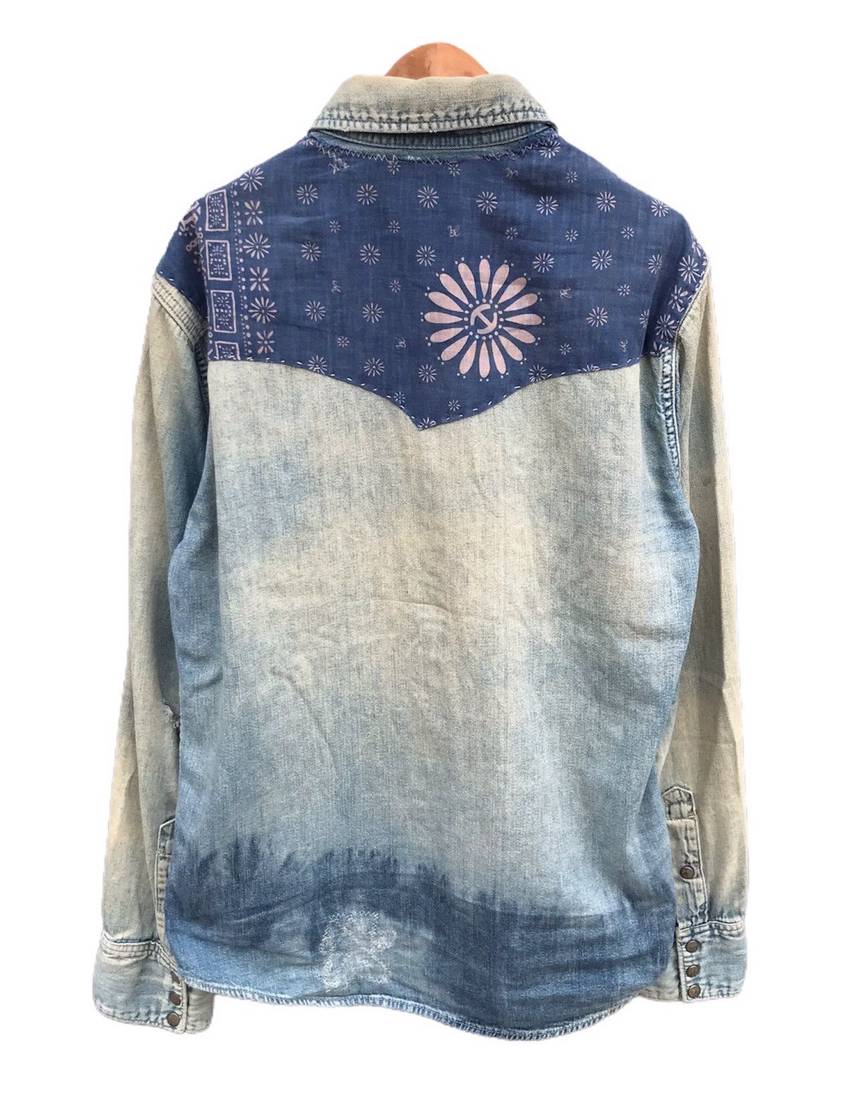 Blue Blue Japan Blue blue shashiko boro patchwork western denim shirts Size US M / EU 48-50 / 2 - 3 Thumbnail