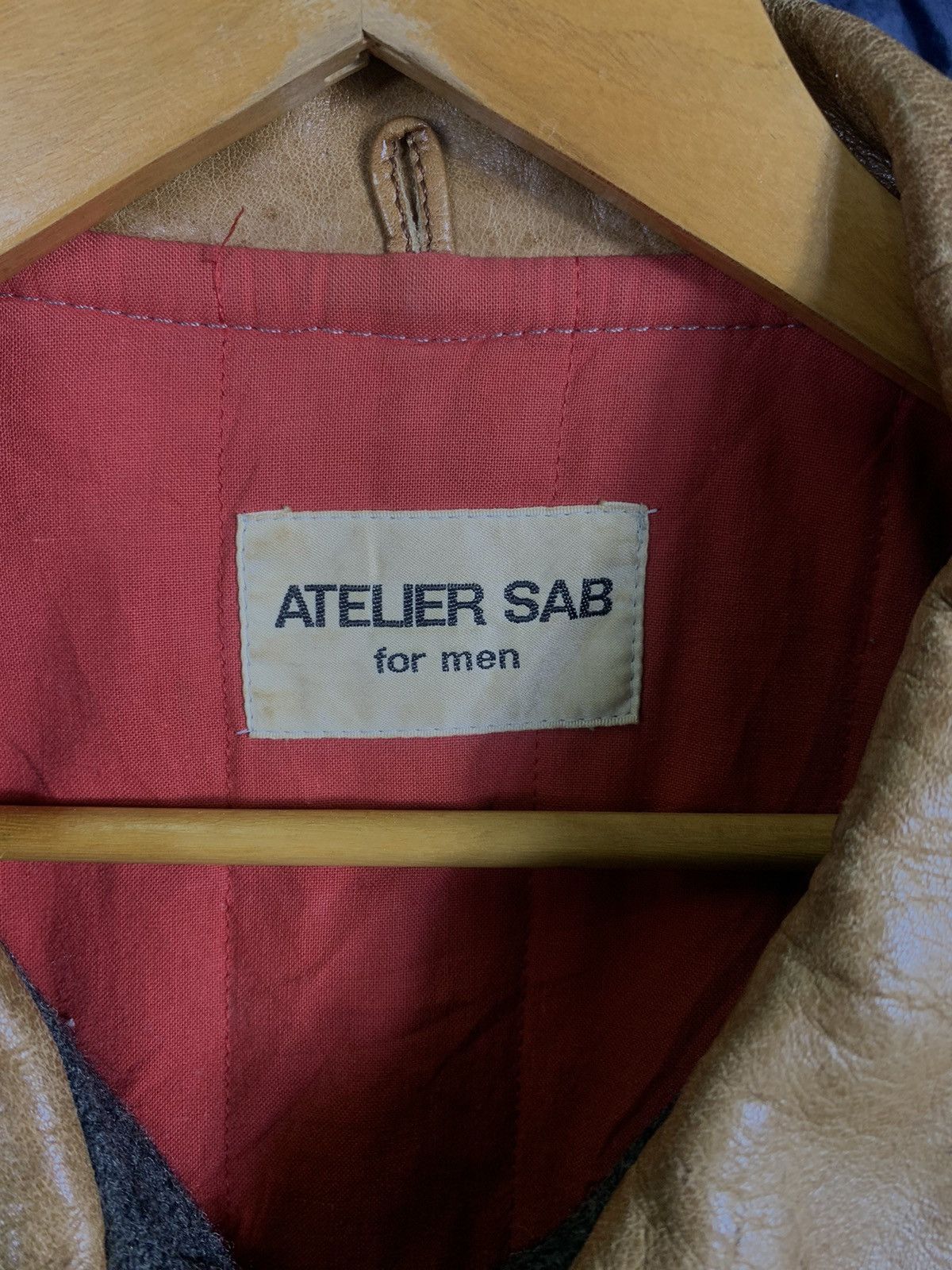 If Six Was Nine Vintage Japanese Brand Altier Sab Wool Leather Bomber Jacket Size US L / EU 52-54 / 3 - 5 Thumbnail
