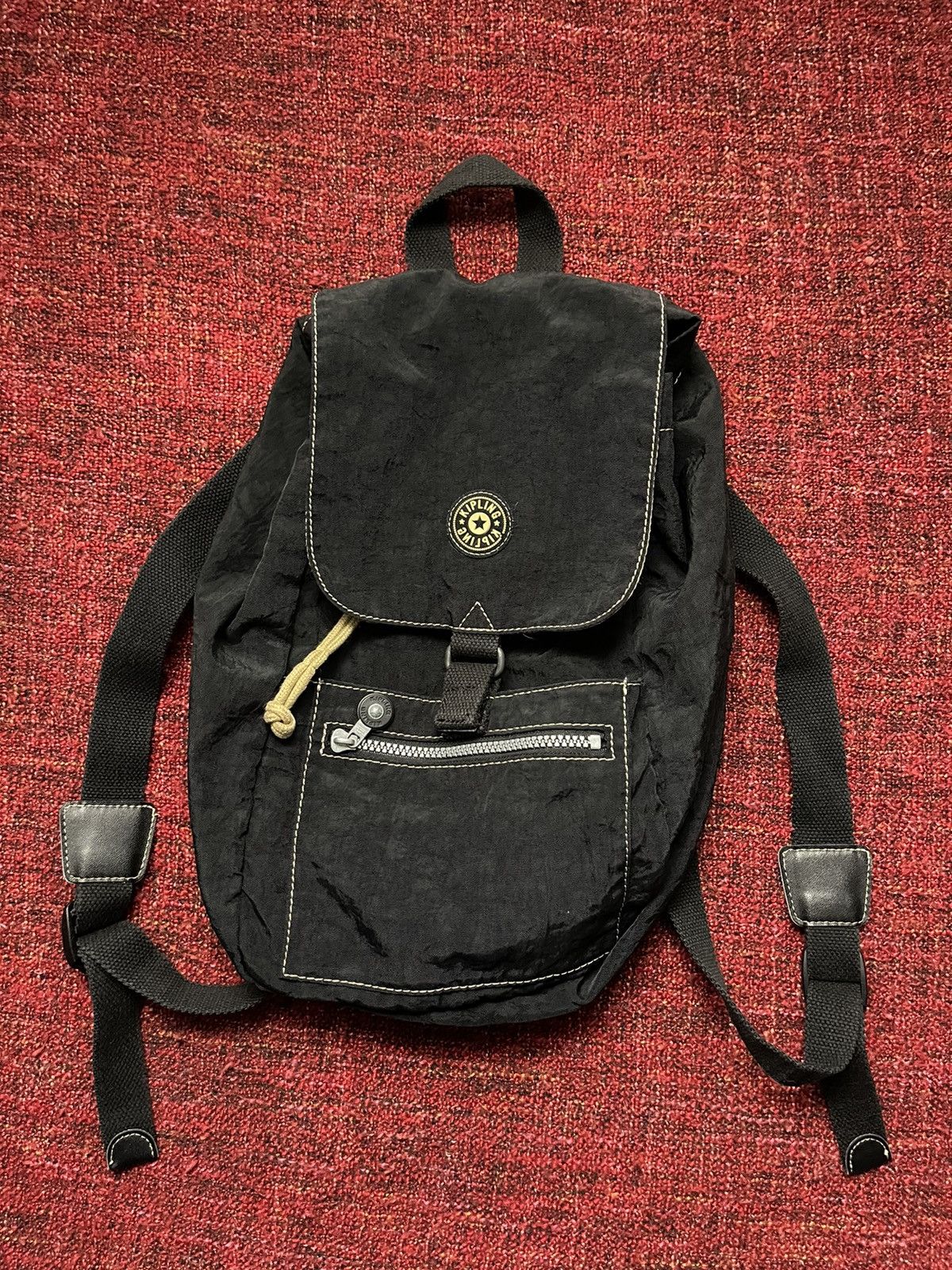 Vintage Extra Mini Nylon Backpack KIPLING Bag w/ Monkey  display picture 3