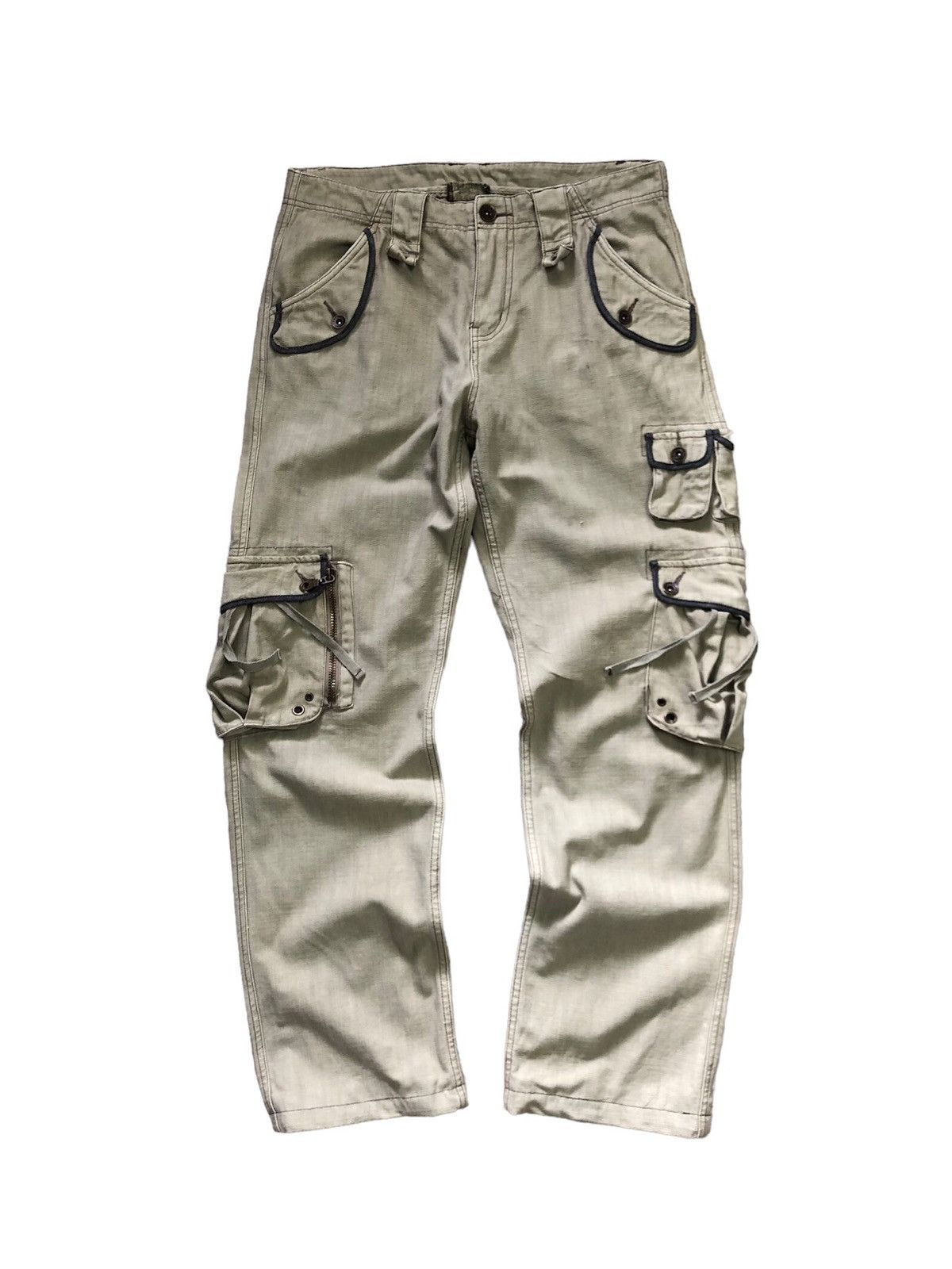 image of Vintage Sumu Intl Military Style Cargo Pants in Light Brown, Men's (Size 34)