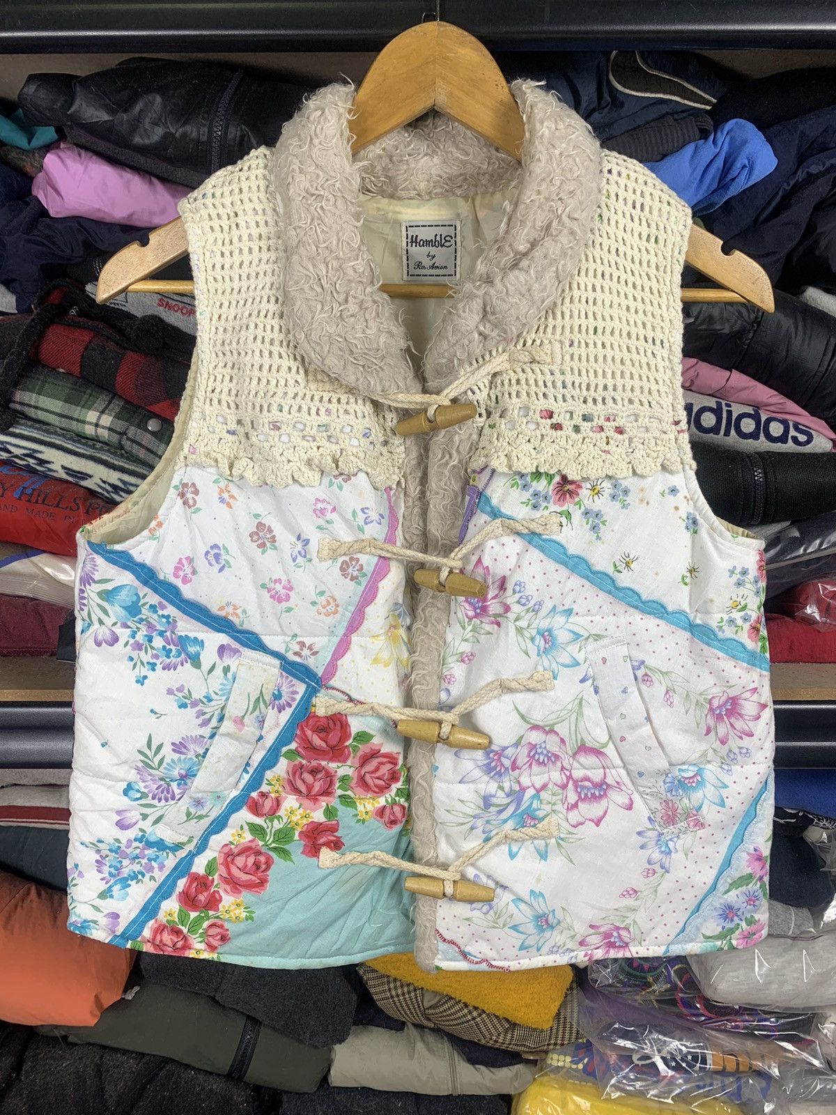 Japanese Brand Vintage Japanese Brand Hamble Pathcwork Puffer Vest Size US S / EU 44-46 / 1 - 1 Thumbnail