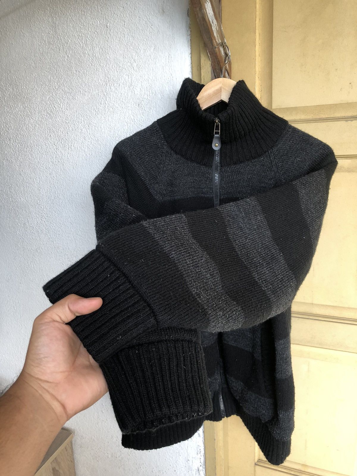 Japanese Brand GENERATE Stripes Minimalist Knit Warm Sweater Size US L / EU 52-54 / 3 - 5 Thumbnail